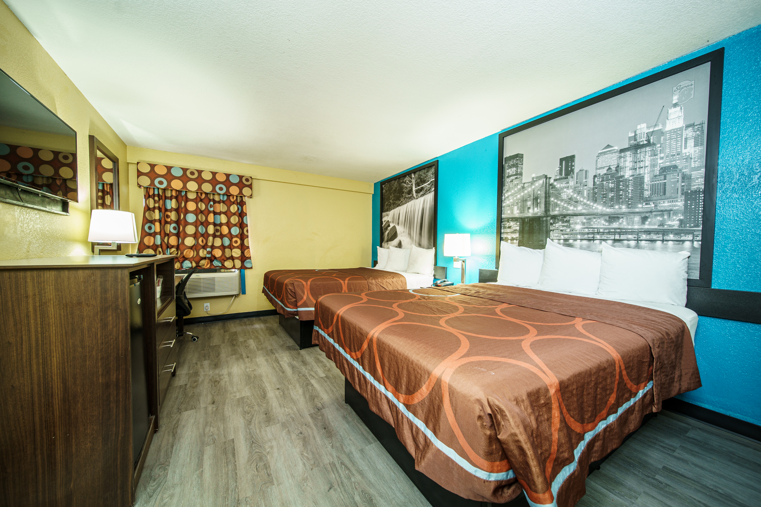 Guest room at the Super 8 by Wyndham Wichita Airport in Wichita, Kansas