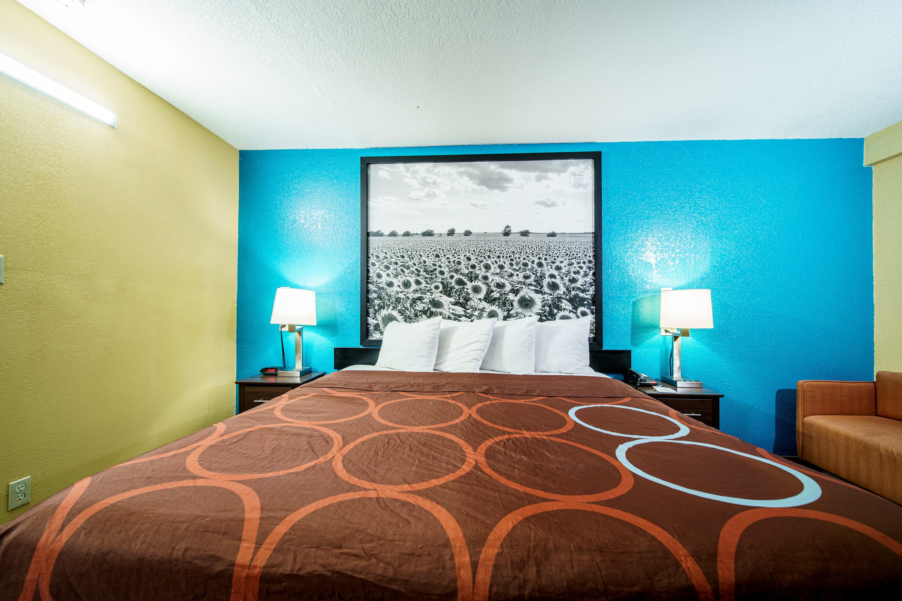 Guest room at the Super 8 by Wyndham Wichita Airport in Wichita, Kansas
