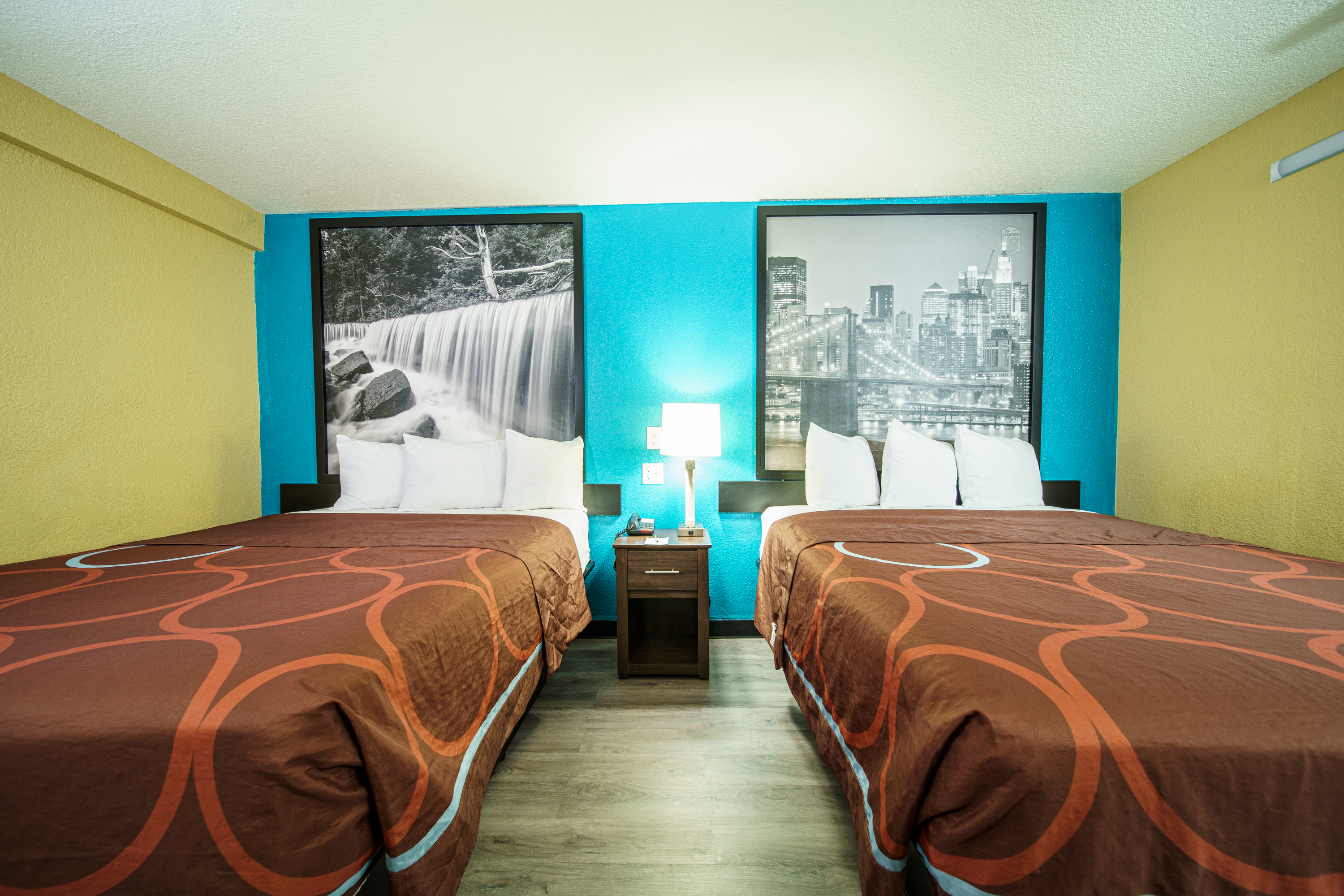 Guest room at the Super 8 by Wyndham Wichita Airport in Wichita, Kansas