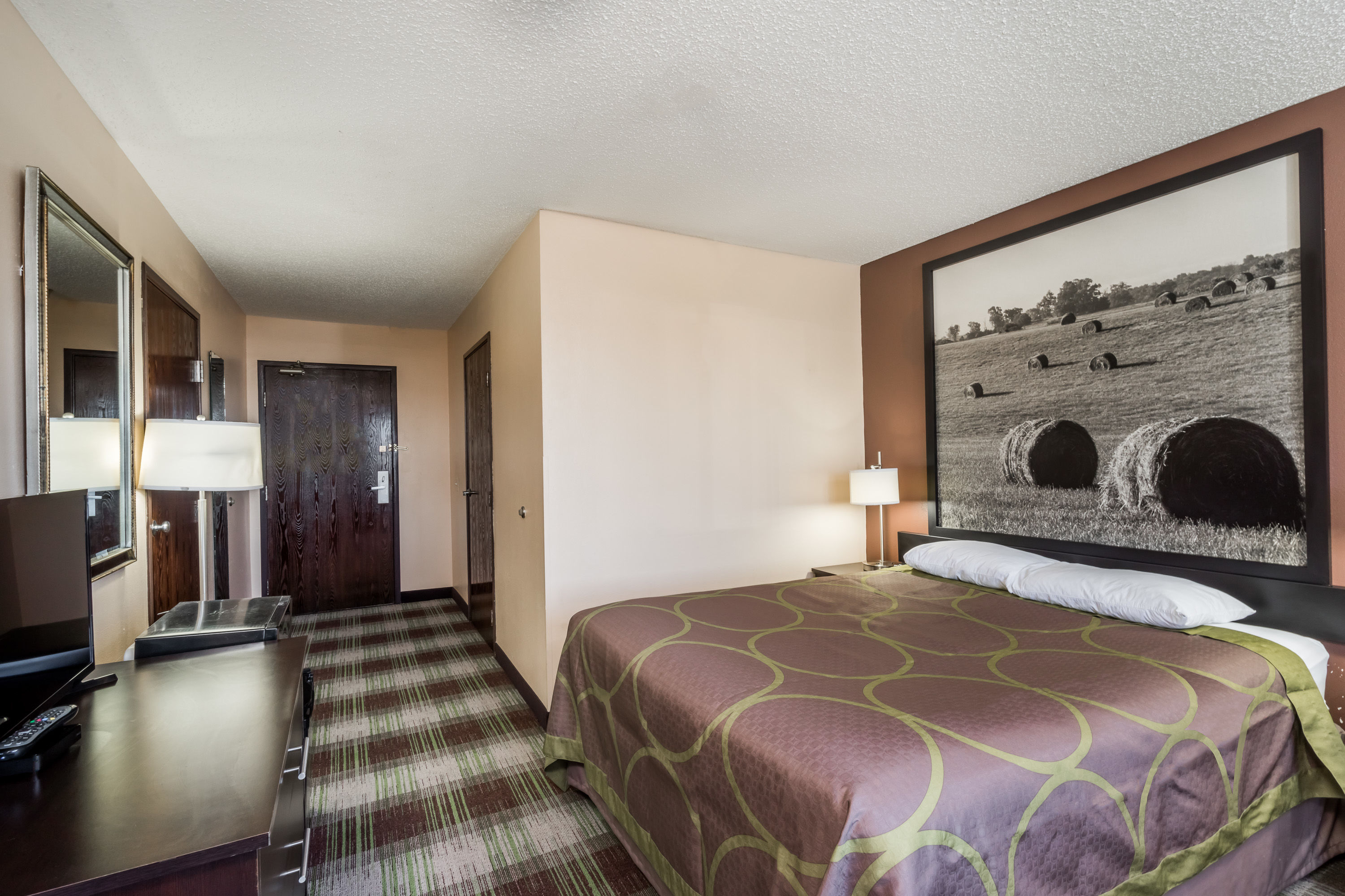 Guest room at the Super 8 by Wyndham Campbellsville KY in Campbellsville, Kentucky