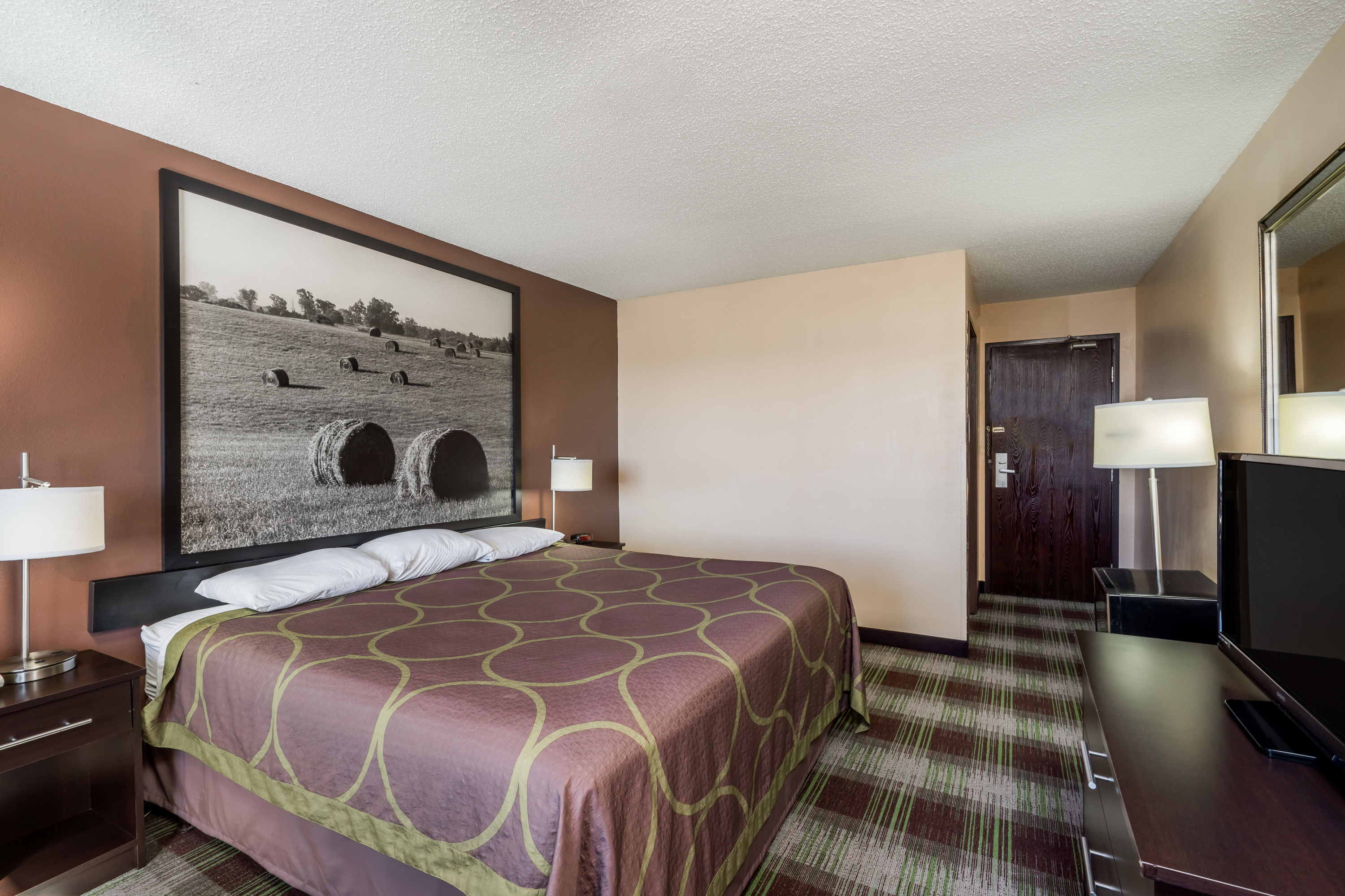 Guest room at the Super 8 by Wyndham Campbellsville KY in Campbellsville, Kentucky