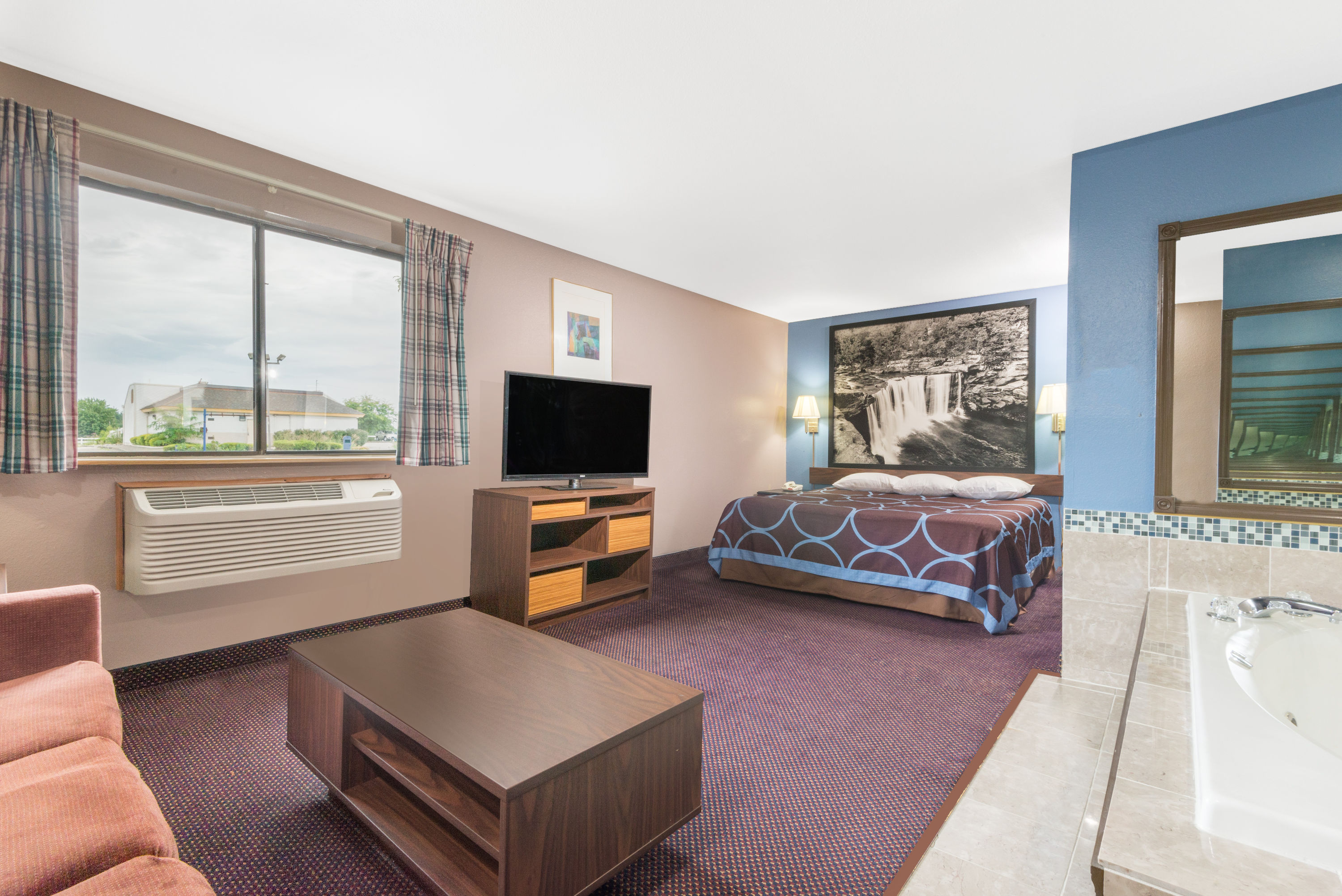 Guest room at the Super 8 by Wyndham Corbin/London KY in Corbin, Kentucky