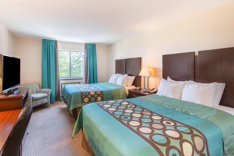 Guest room at the Super 8 Danville in Danville, Kentucky