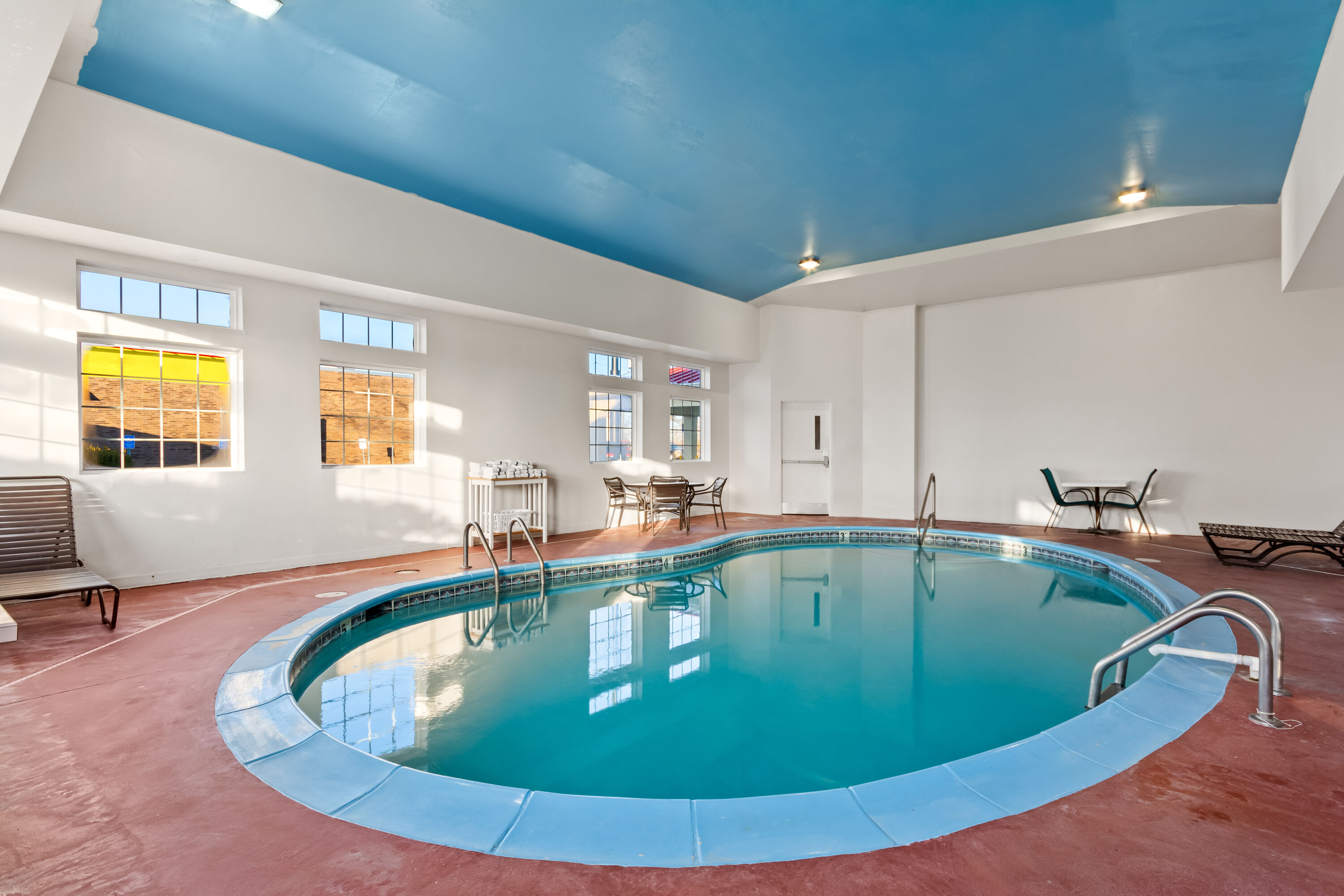 Indoor pool at the Super 8 by Wyndham Elizabethtown in Elizabethtown, Kentucky