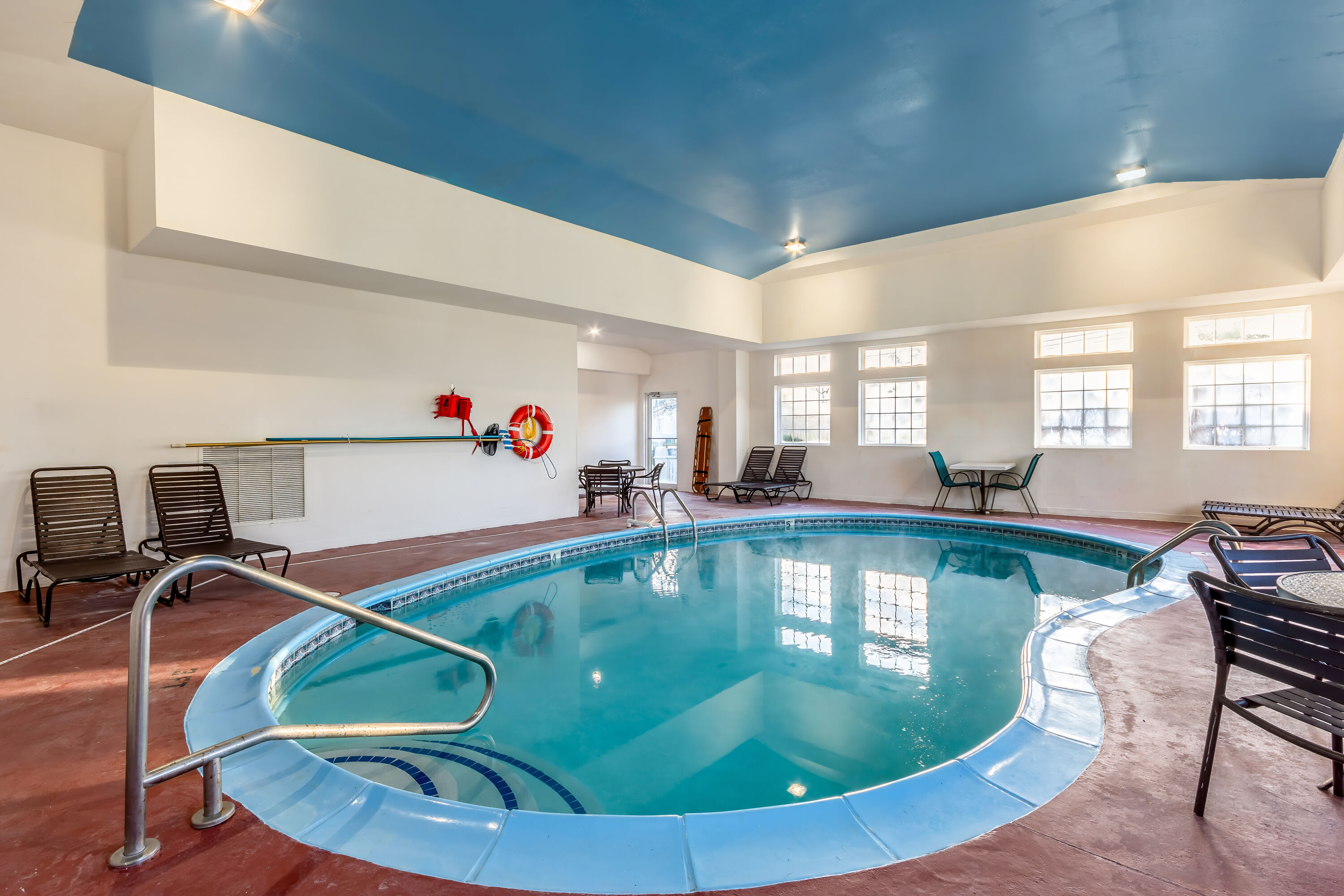 Indoor pool at the Super 8 by Wyndham Elizabethtown in Elizabethtown, Kentucky