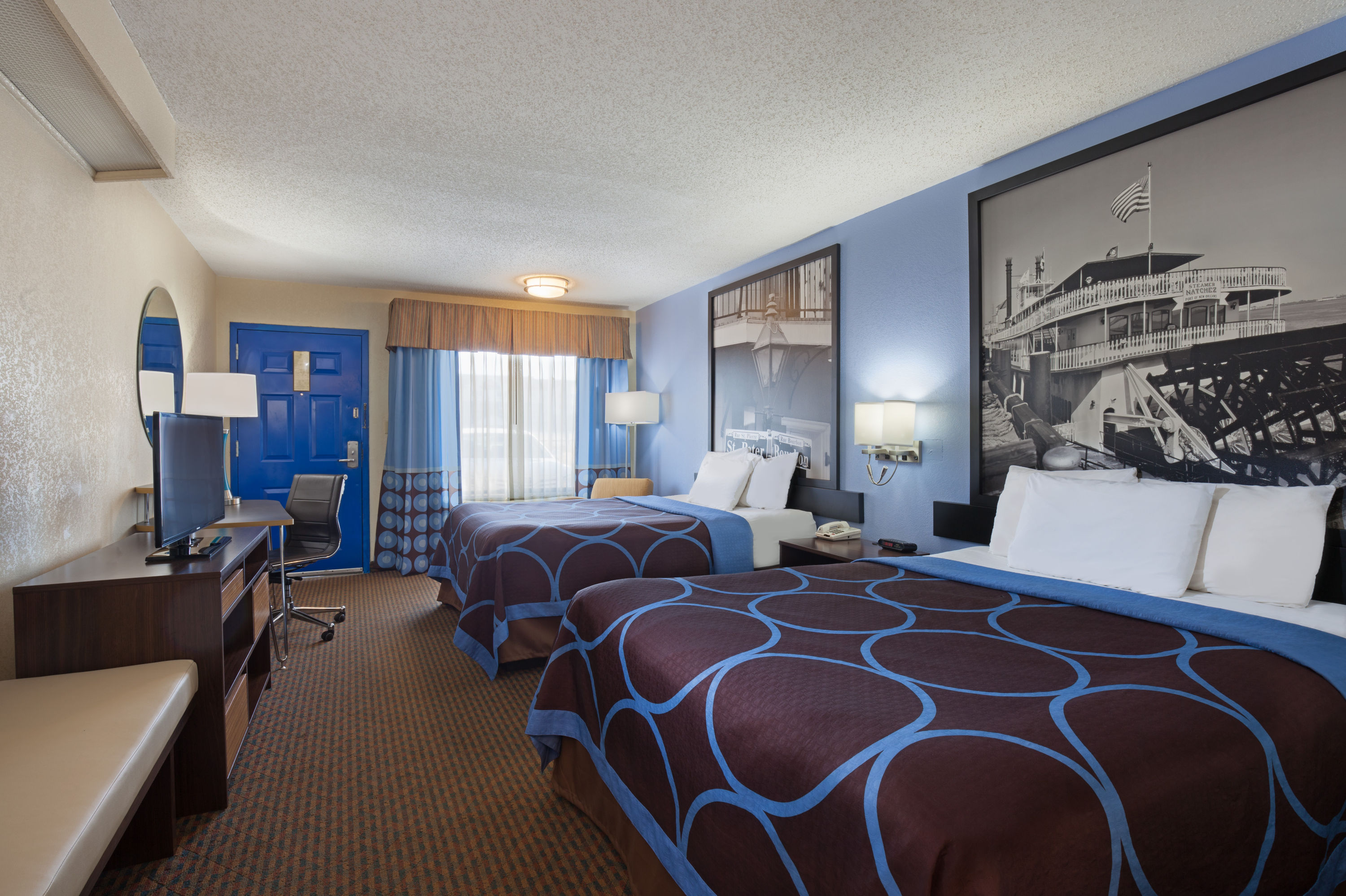 Guest room at the Super 8 by Wyndham Hammond in Hammond, Louisiana