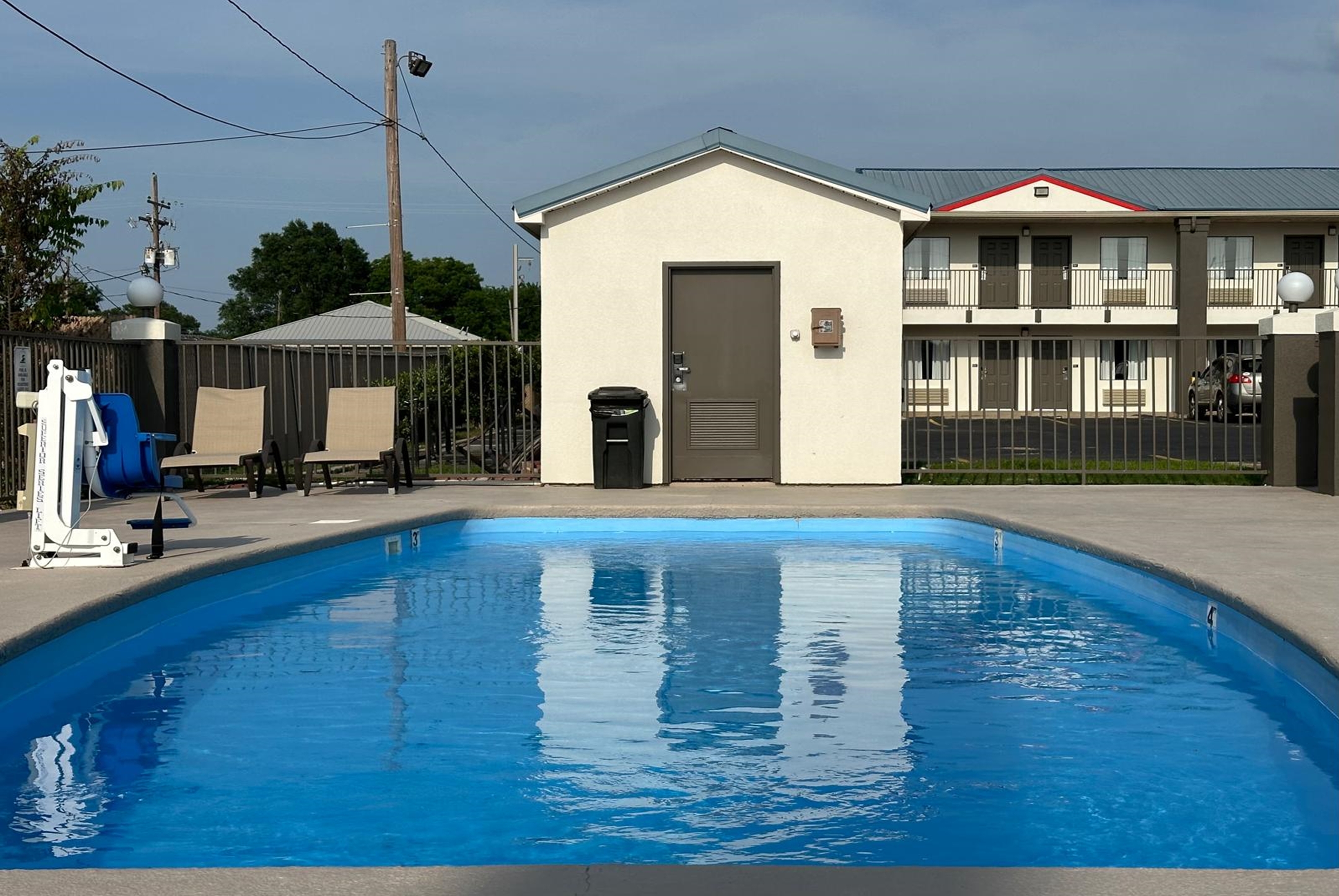 Pool at the Super 8 by Wyndham Monroe in Monroe, Louisiana