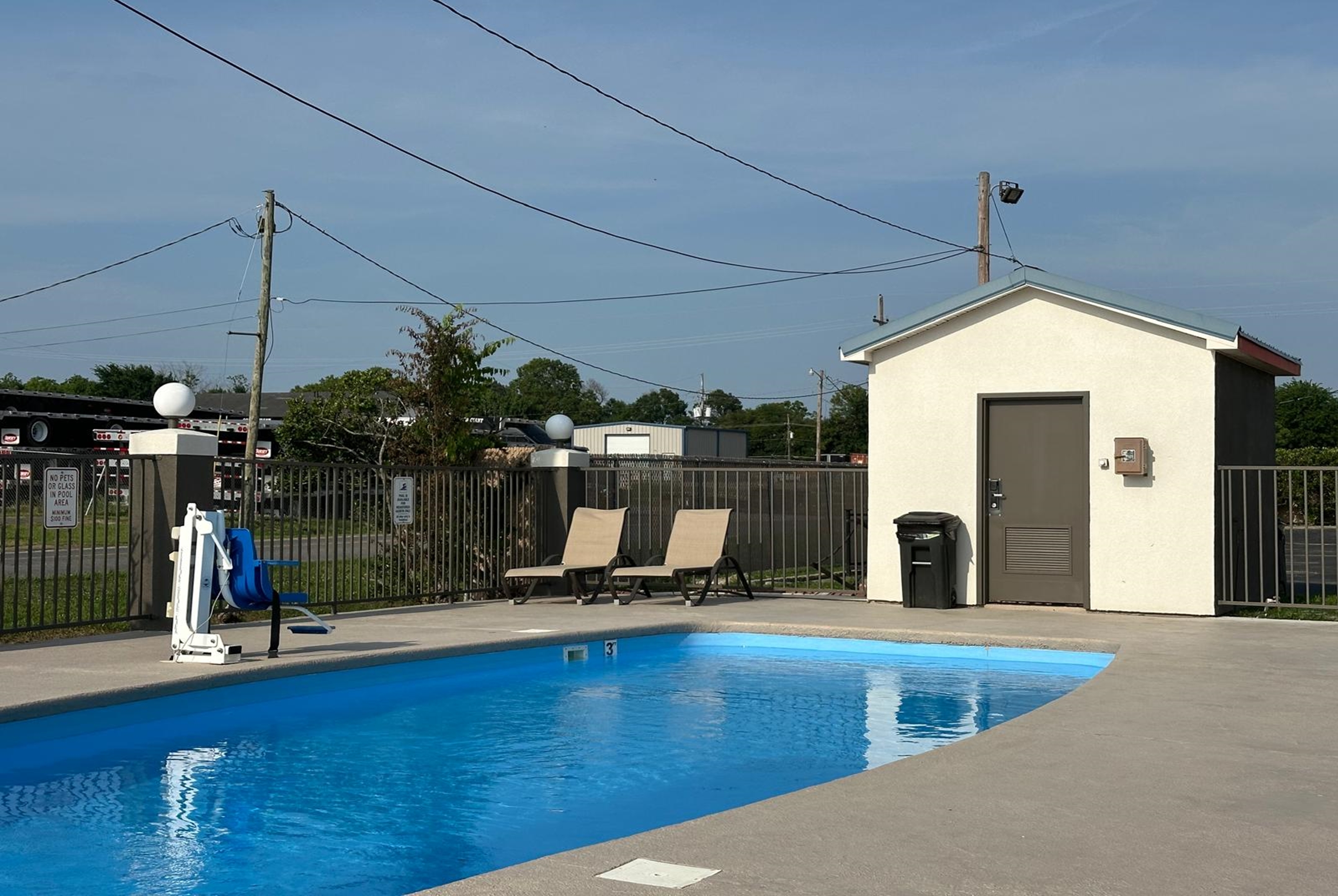 Pool at the Super 8 by Wyndham Monroe in Monroe, Louisiana