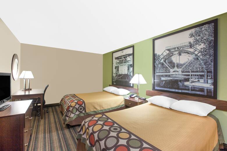 Guest room at the Super 8 Natchitoches in Natchitoches, Louisiana