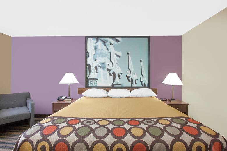 Guest room at the Super 8 Natchitoches in Natchitoches, Louisiana