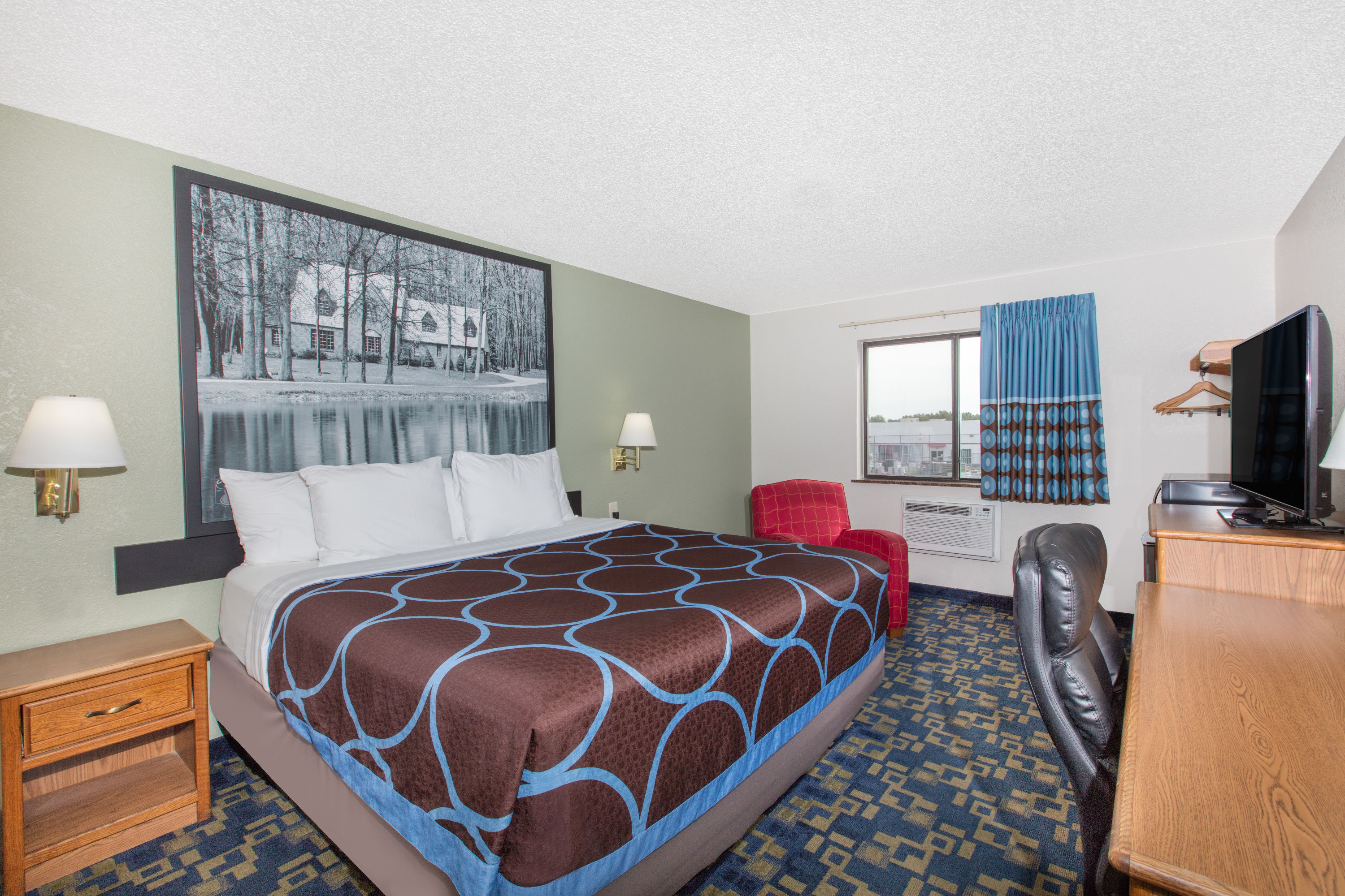 Guest room at the Super 8 by Wyndham Aberdeen MD in Aberdeen, Maryland