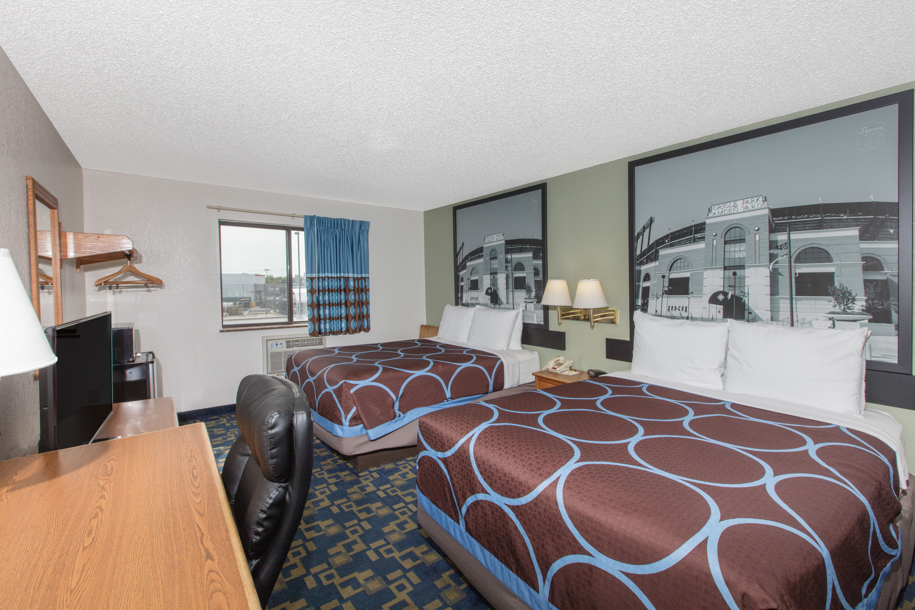 Guest room at the Super 8 by Wyndham Aberdeen MD in Aberdeen, Maryland