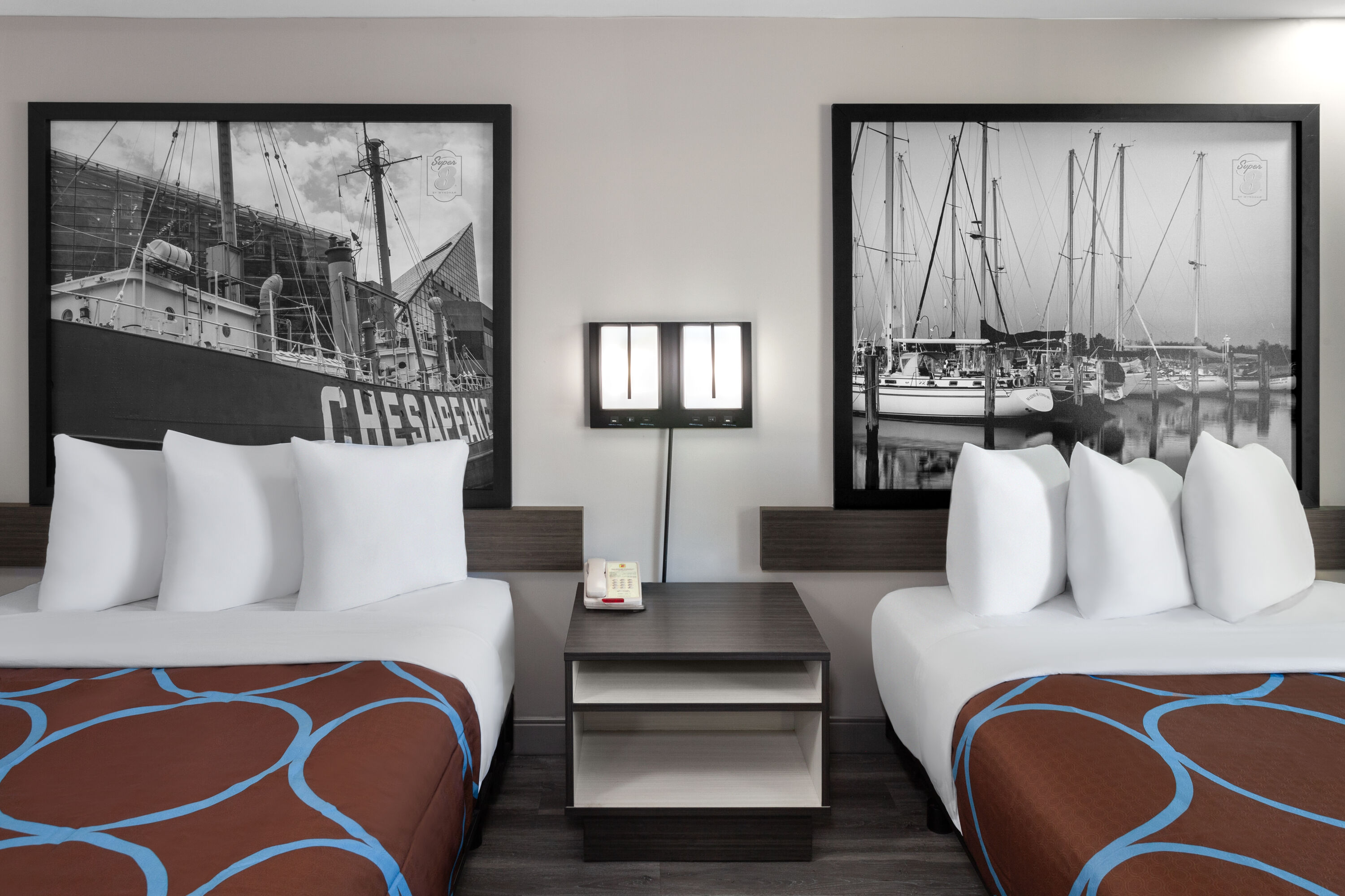 Guest room at the Super 8 by Wyndham Baltimore Northwest in Baltimore, Maryland