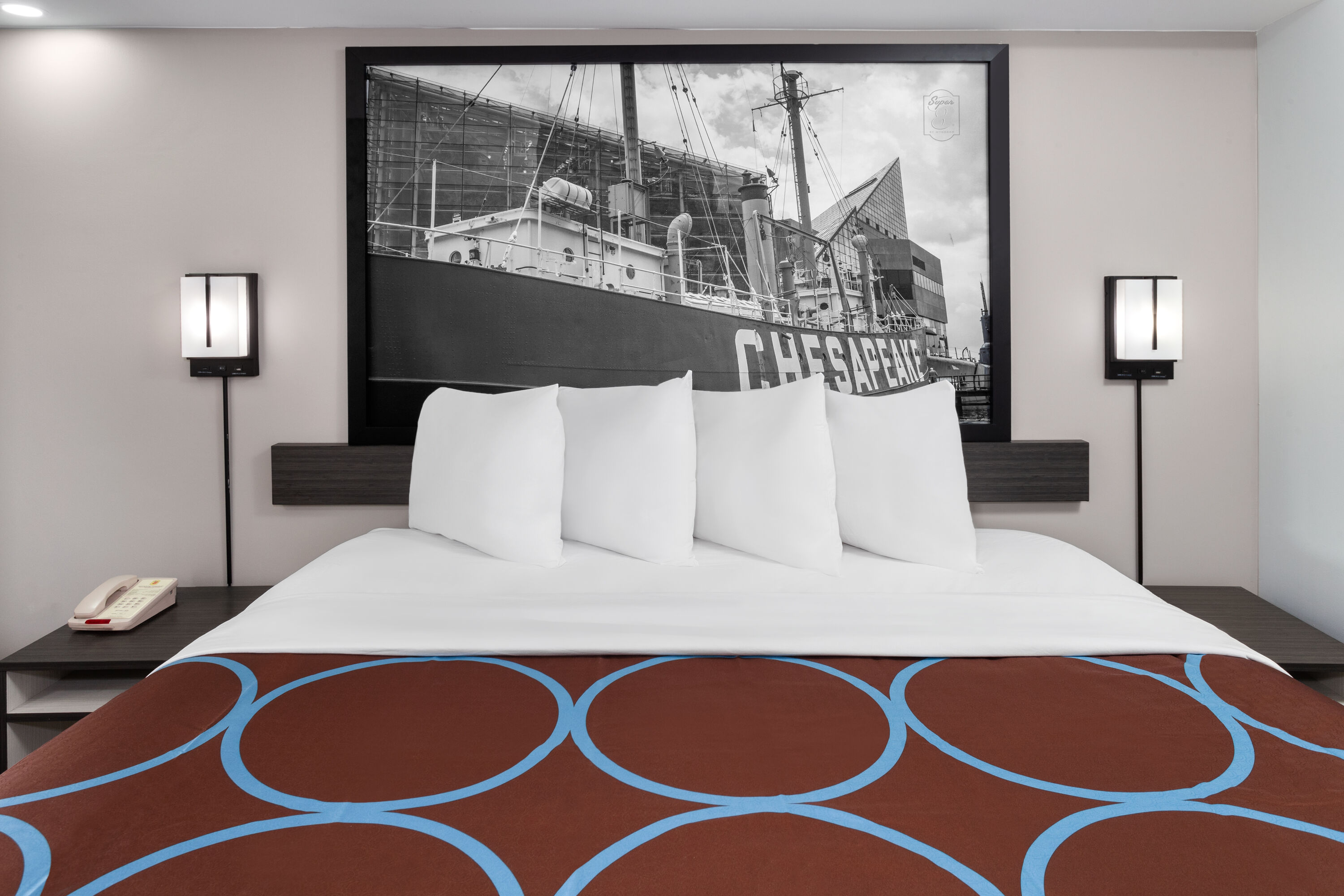 Guest room at the Super 8 by Wyndham Baltimore Northwest in Baltimore, Maryland