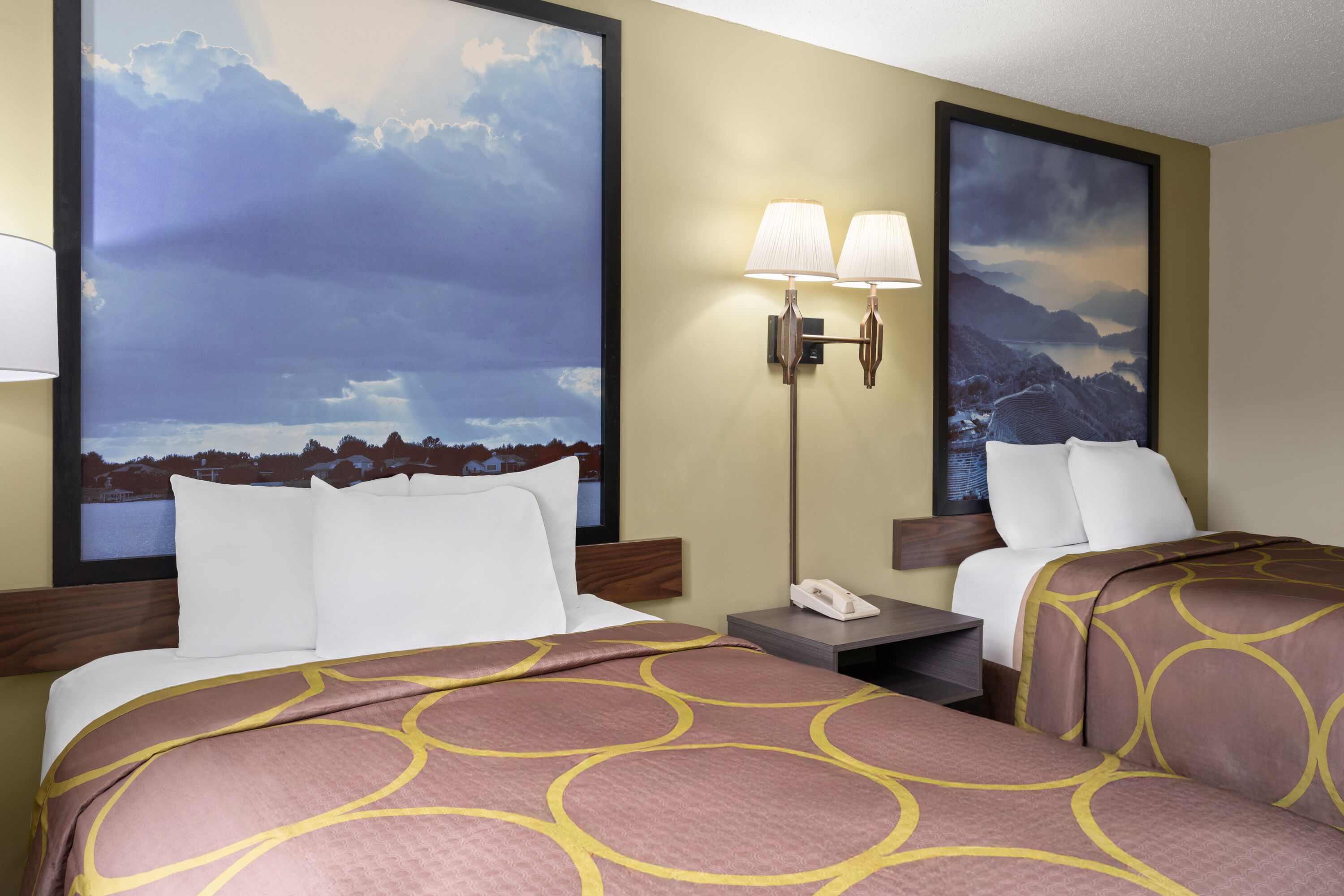 Guest room at the Super 8 by Wyndham Hagerstown I-70 in Hagerstown, Maryland