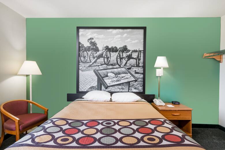 Guest room at the Super 8 Hagerstown/Halfway Area in Hagerstown, Maryland