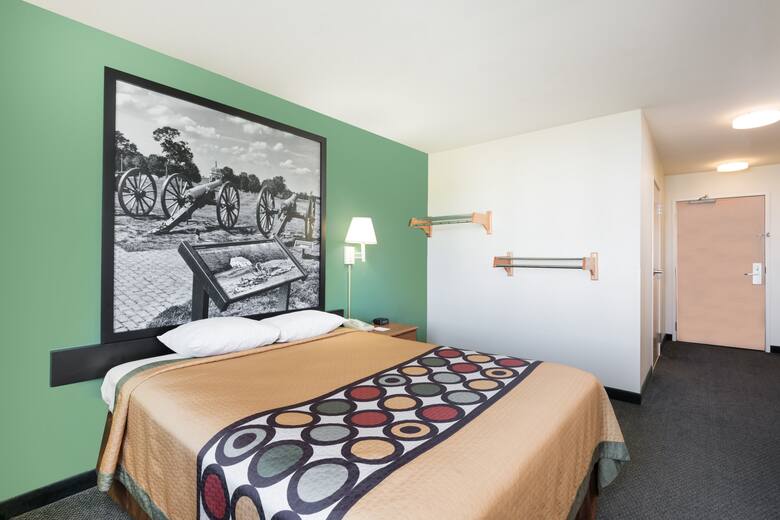 Guest room at the Super 8 Hagerstown/Halfway Area in Hagerstown, Maryland