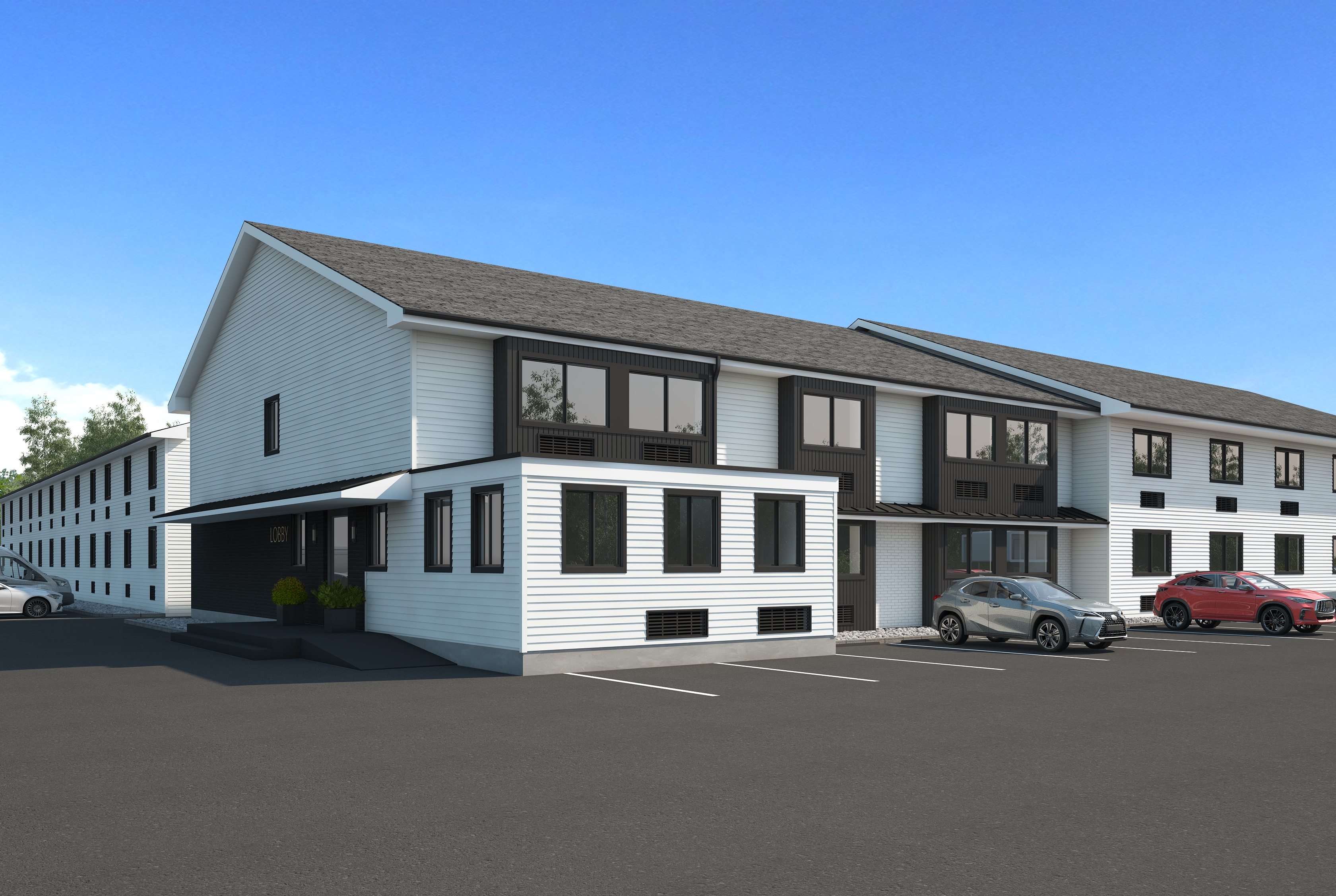 Exterior of Super 8 by Wyndham Portland ME hotel in Westbrook, Maine