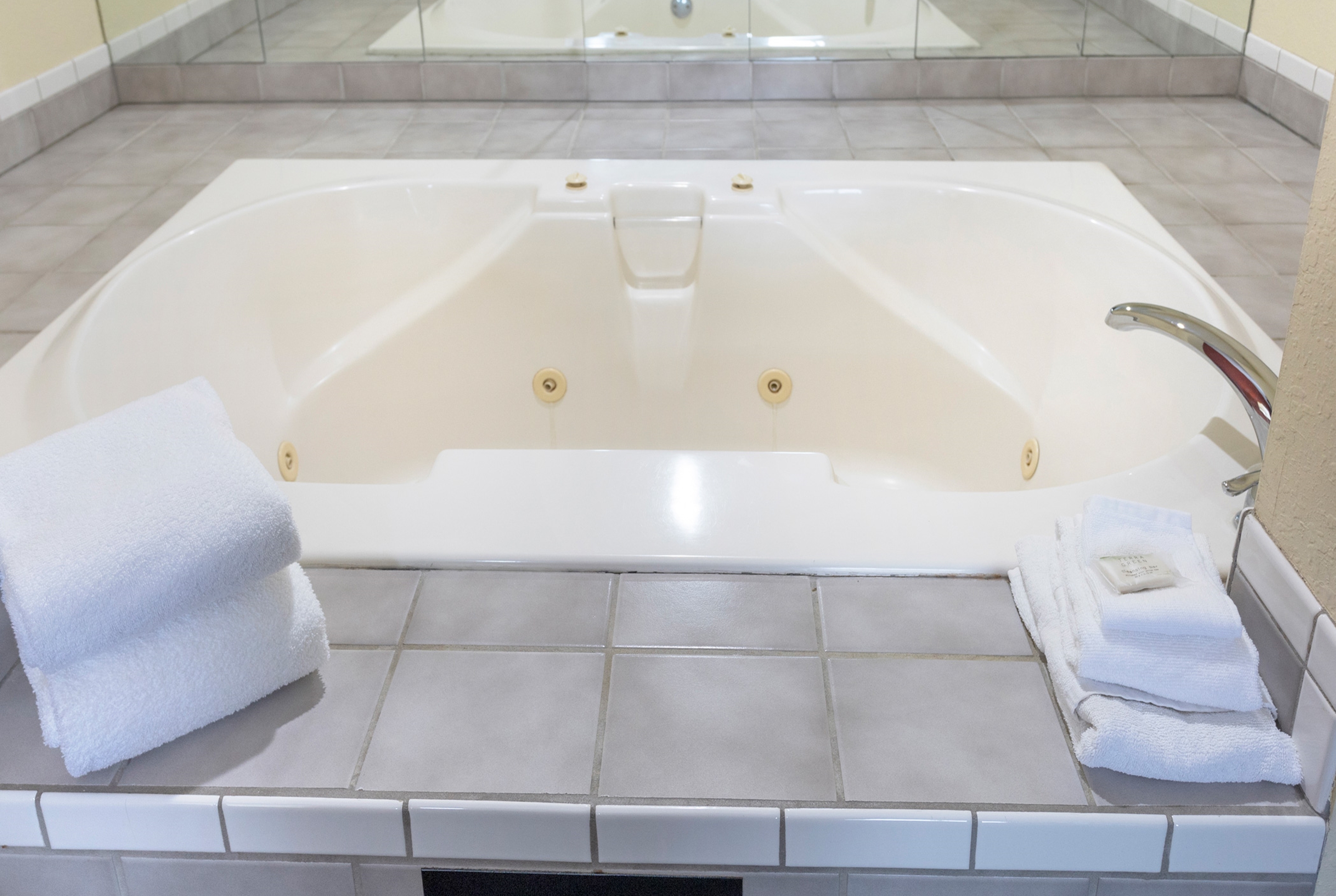 Guest room at the Super 8 by Wyndham Big Rapids in Big Rapids, Michigan