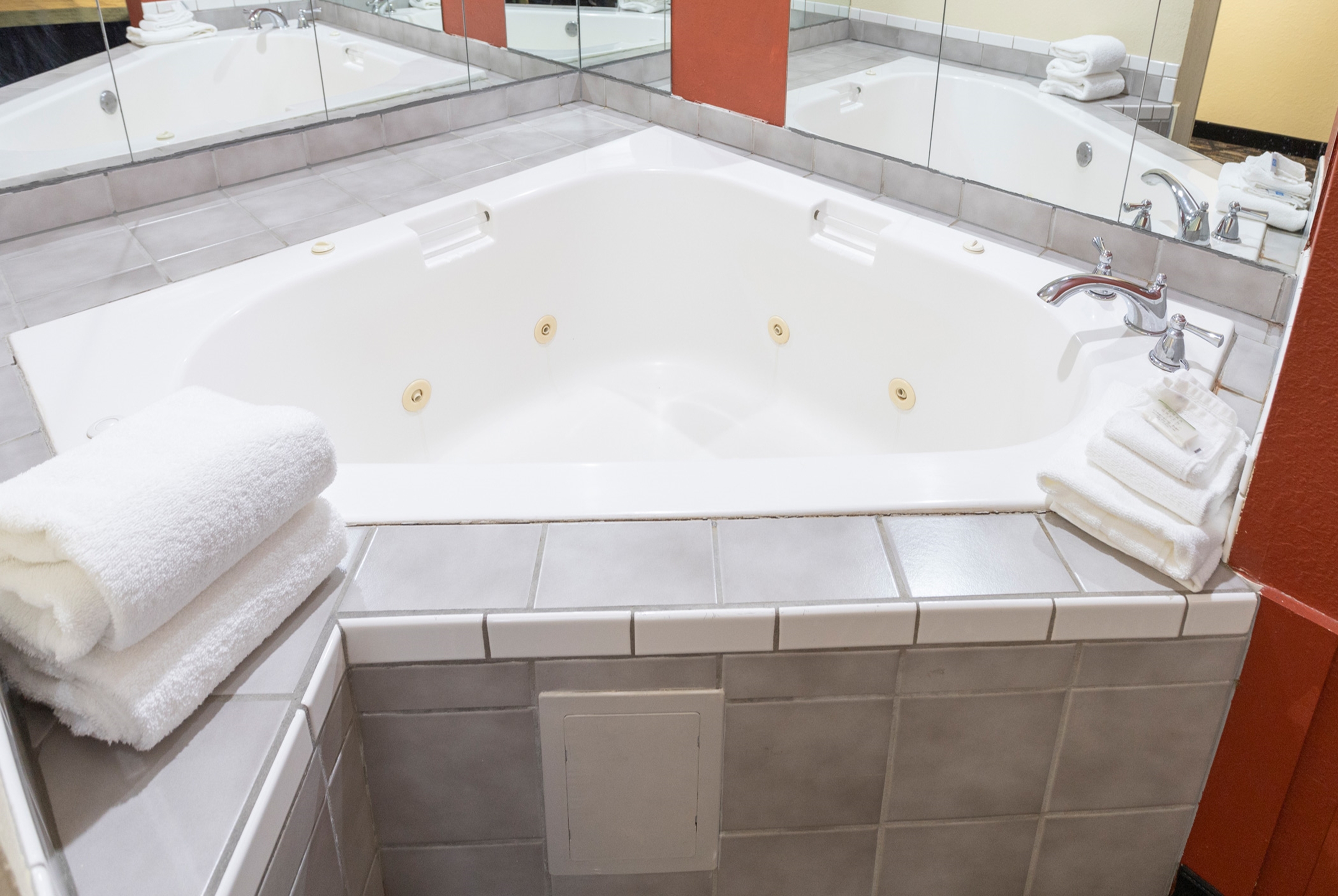 Guest room at the Super 8 by Wyndham Big Rapids in Big Rapids, Michigan