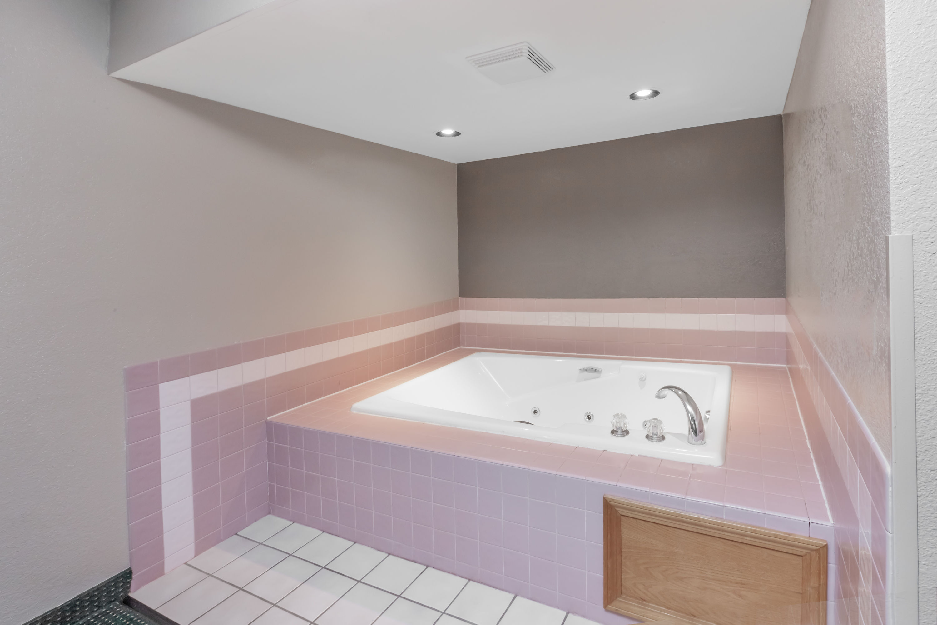 Guest room at the Super 8 by Wyndham Ionia MI in Ionia, Michigan