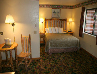 Guest room at the Super 8 by Wyndham Bridgeview of Mackinaw City in Mackinaw City, Michigan