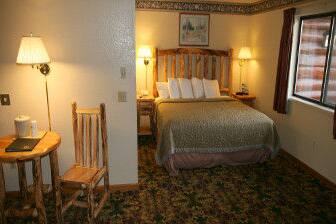 Guest room at the Super 8 Bridgeview of Mackinaw City in Mackinaw City, Michigan