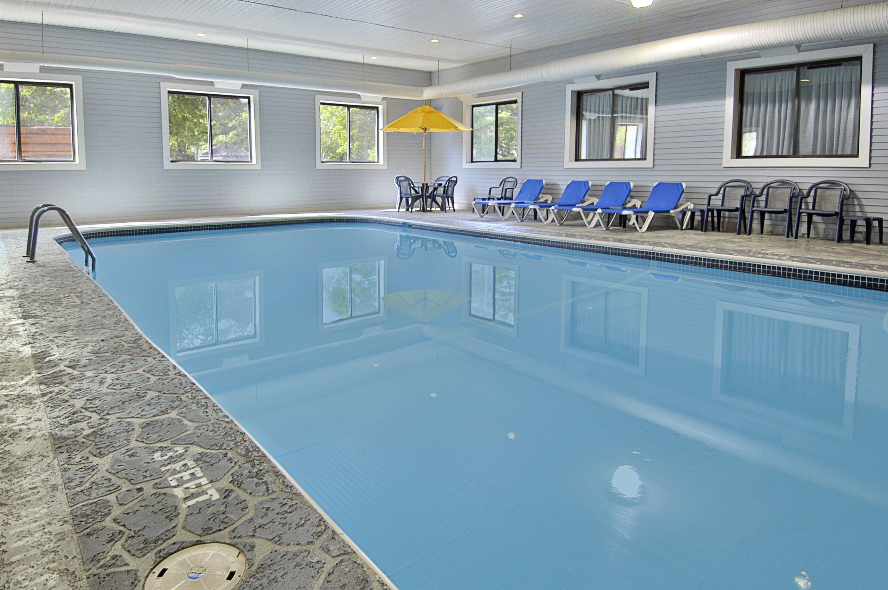 Pool at the Super 8 by Wyndham Bridgeview of Mackinaw City in Mackinaw City, Michigan