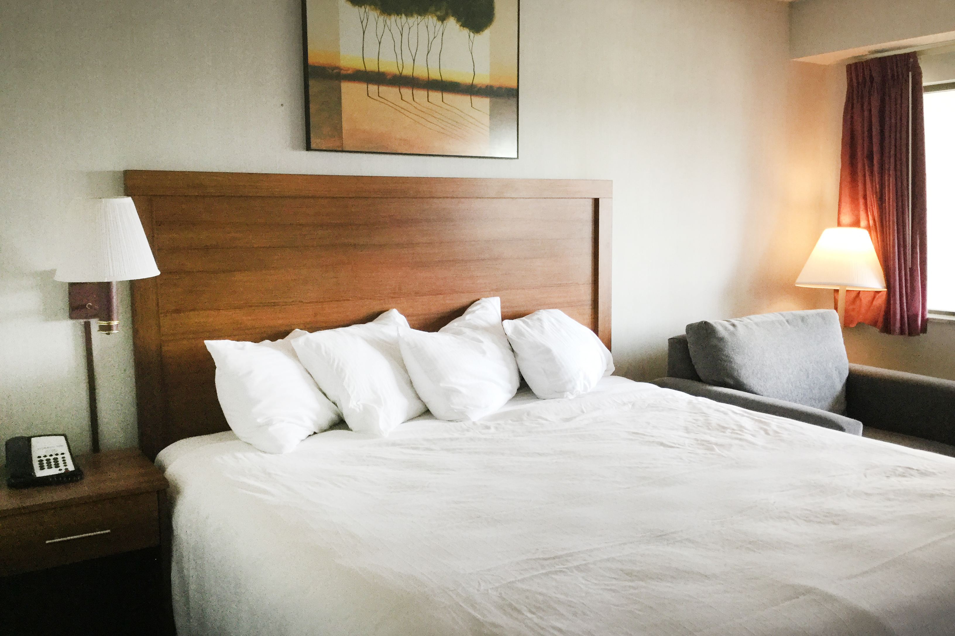 Guest room at the Super 8 by Wyndham Petoskey in Petoskey, Michigan