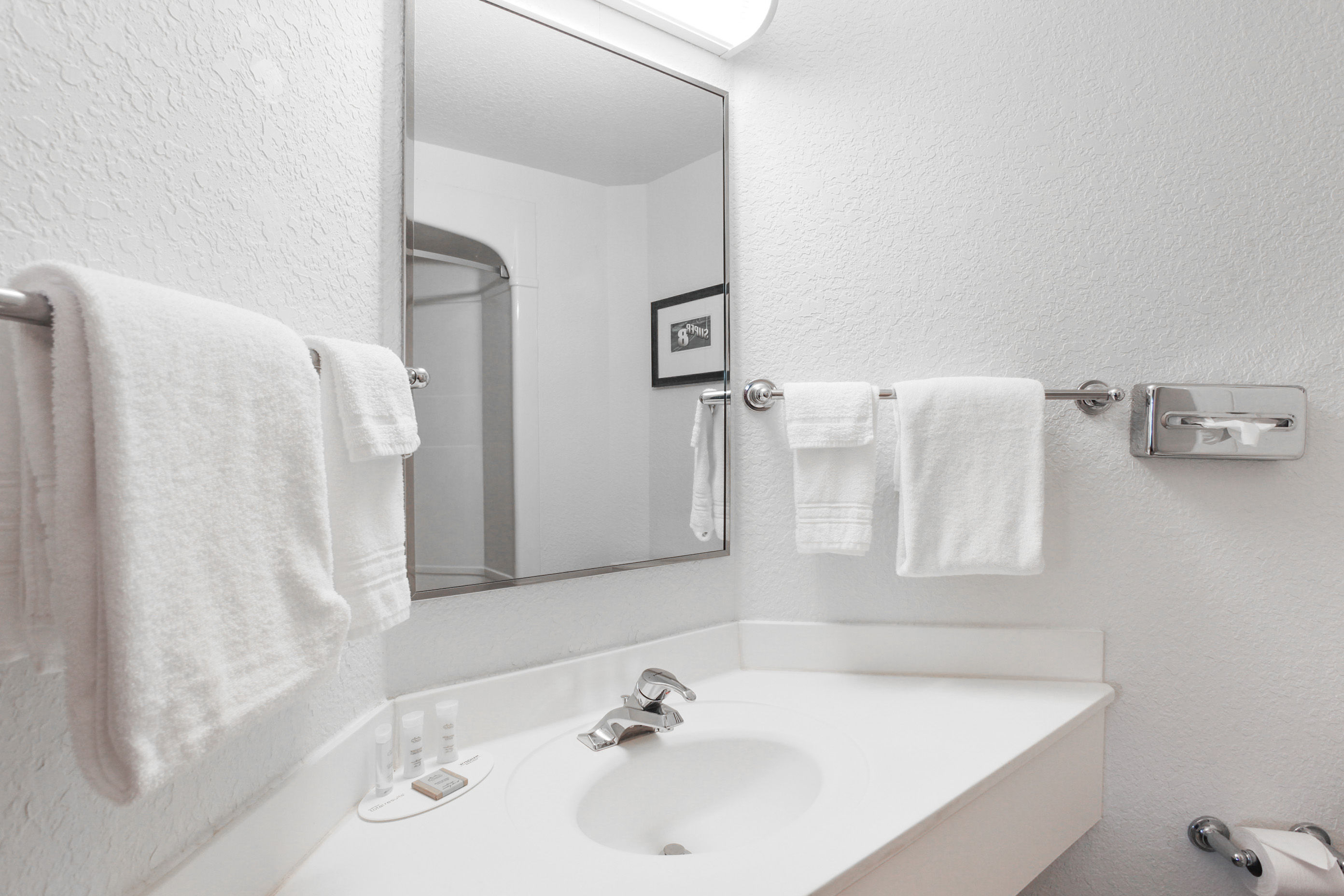 Guest room at the Super 8 by Wyndham Sault Ste. Marie in Sault Sainte Marie, Michigan