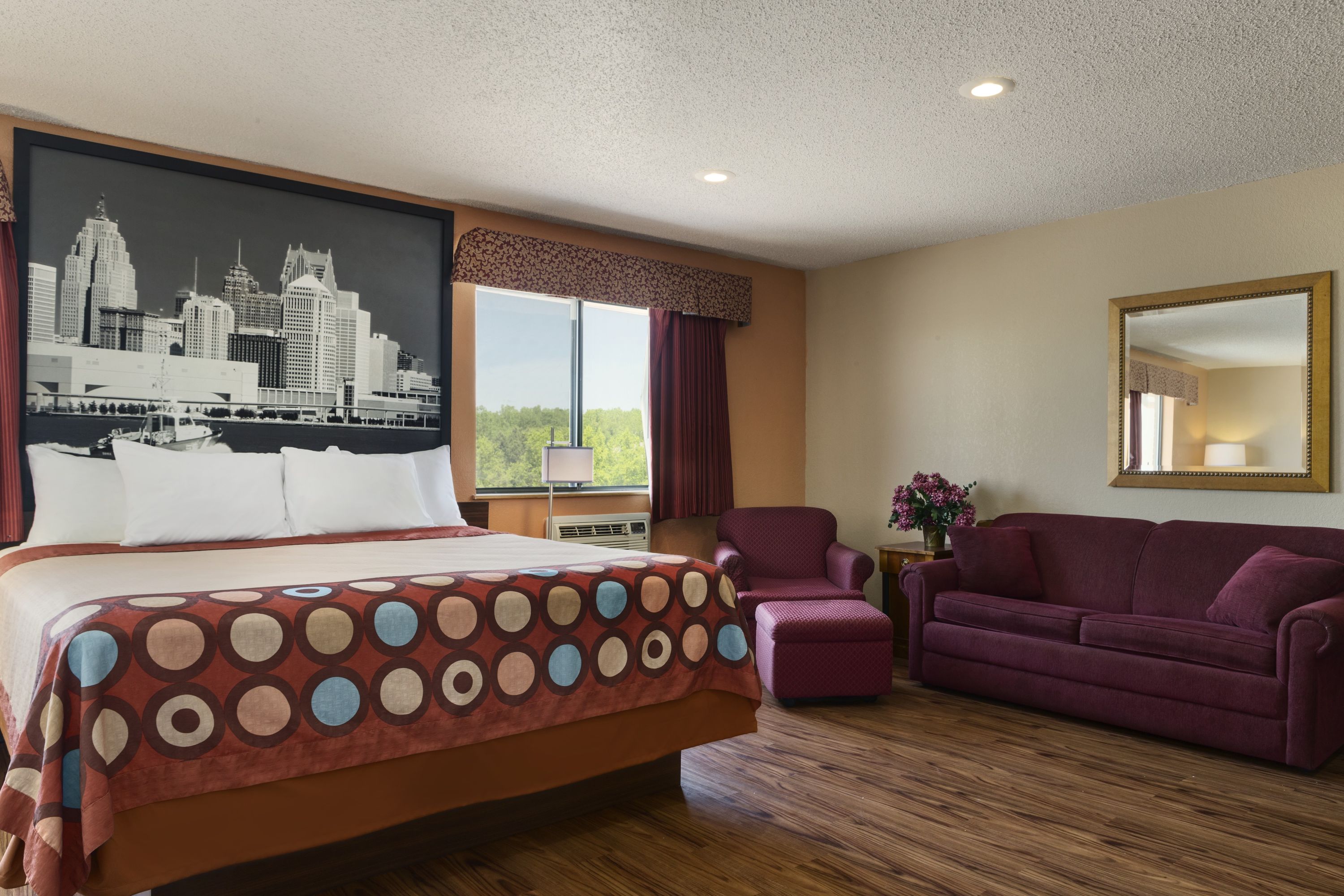 Guest room at the Super 8 by Wyndham Taylor/Detroit Area in Taylor, Michigan