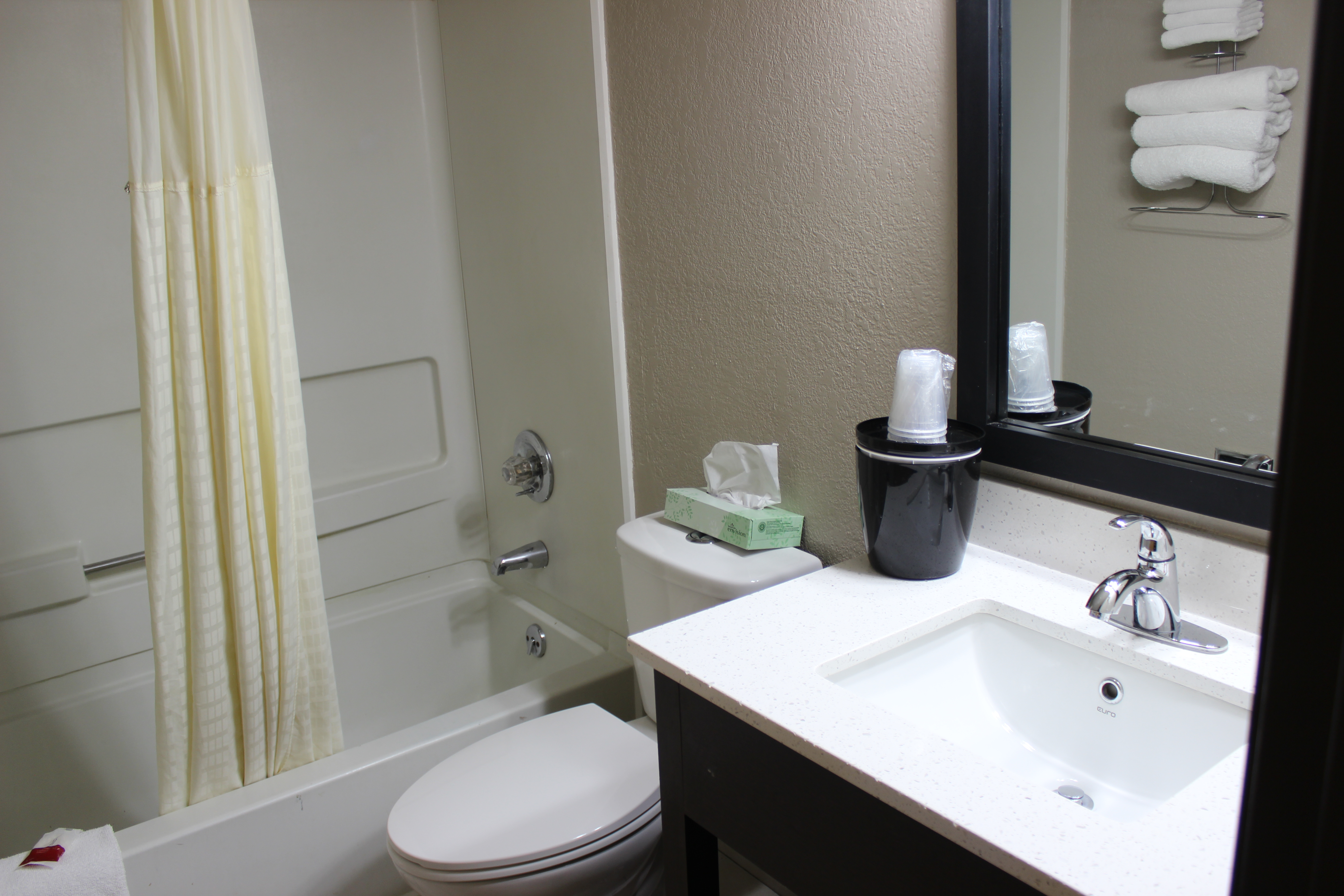 Guest room at the Super 8 by Wyndham Grand Rapids/Wyoming in Wyoming, Michigan