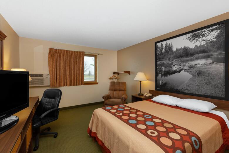 Guest room at the Super 8 Bemidji MN in Bemidji, Minnesota