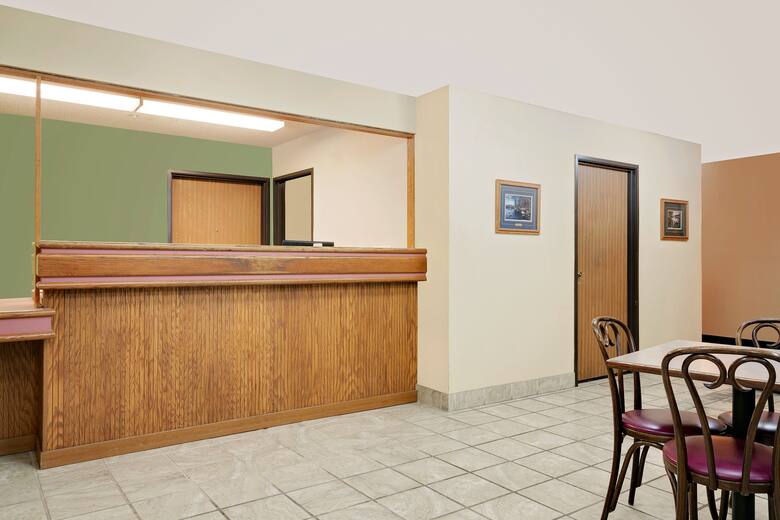 Super 8 Cloquet hotel lobby in Cloquet, Minnesota