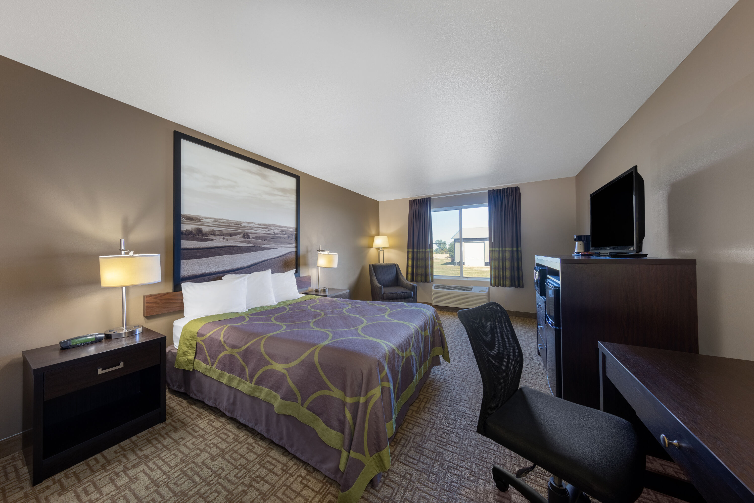 Guest room at the Super 8 by Wyndham Jackson MN in Jackson, Minnesota