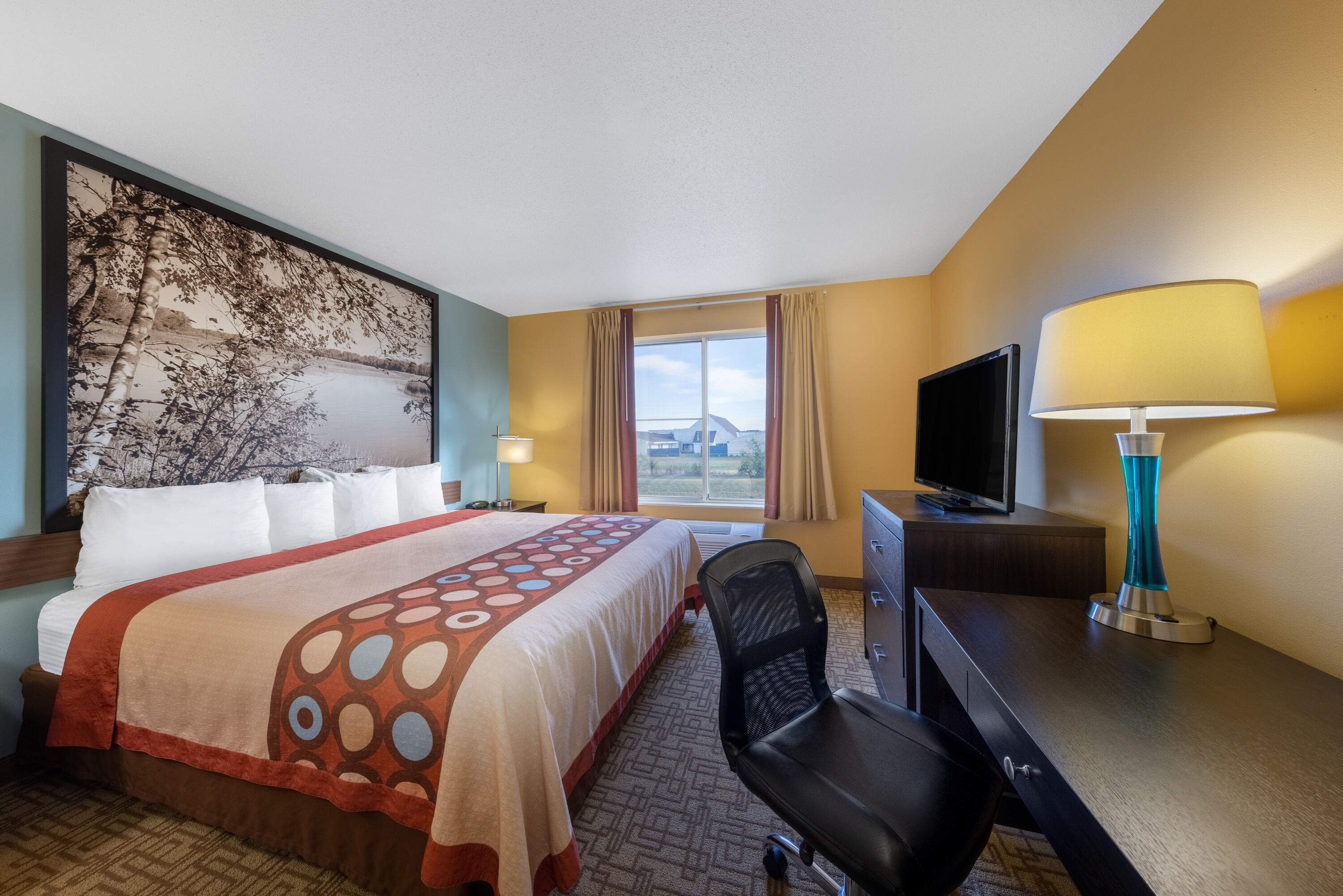 Guest room at the Super 8 by Wyndham Jackson MN in Jackson, Minnesota