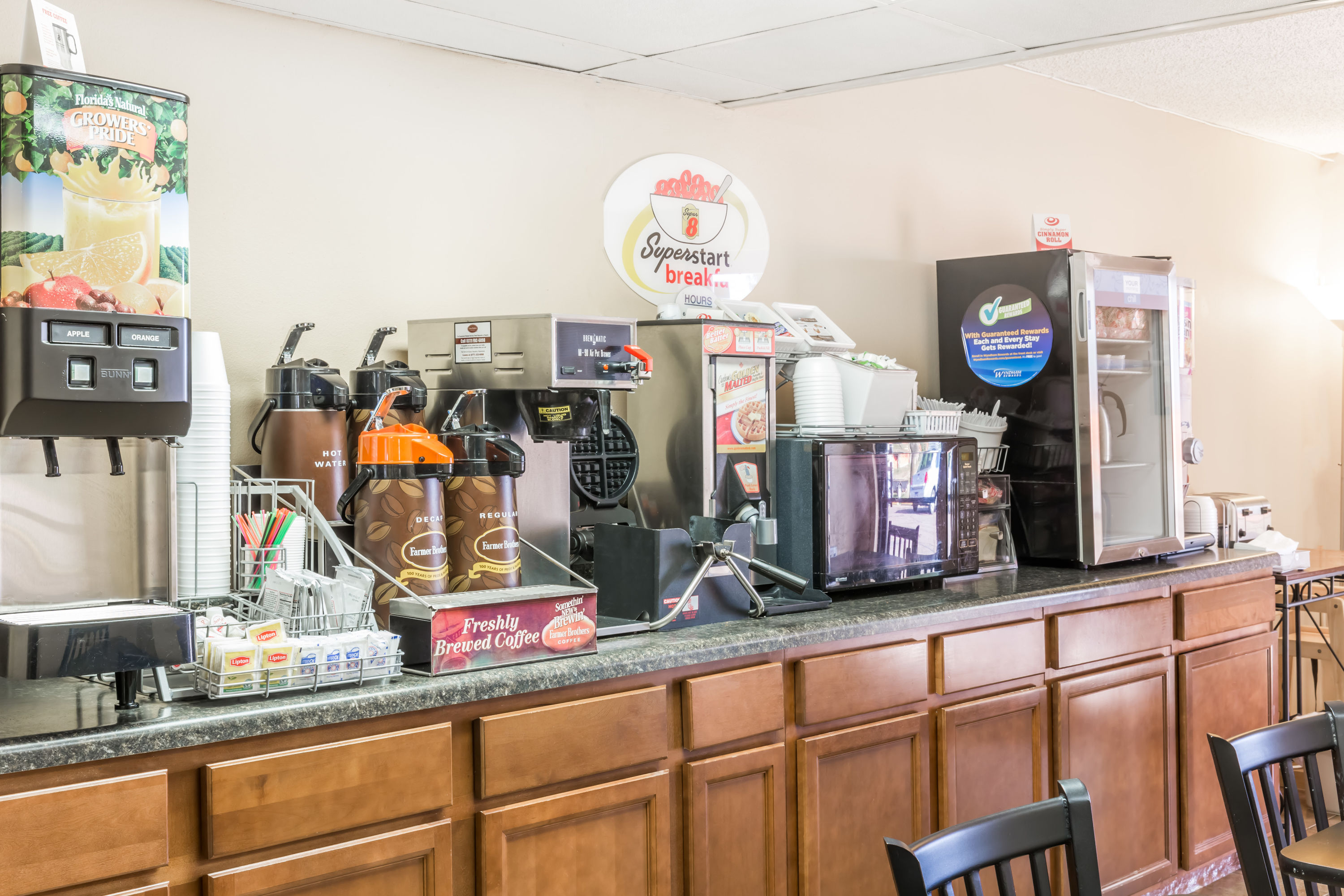 Free breakfast at Super 8 by Wyndham Luverne I90 in Luverne, Minnesota