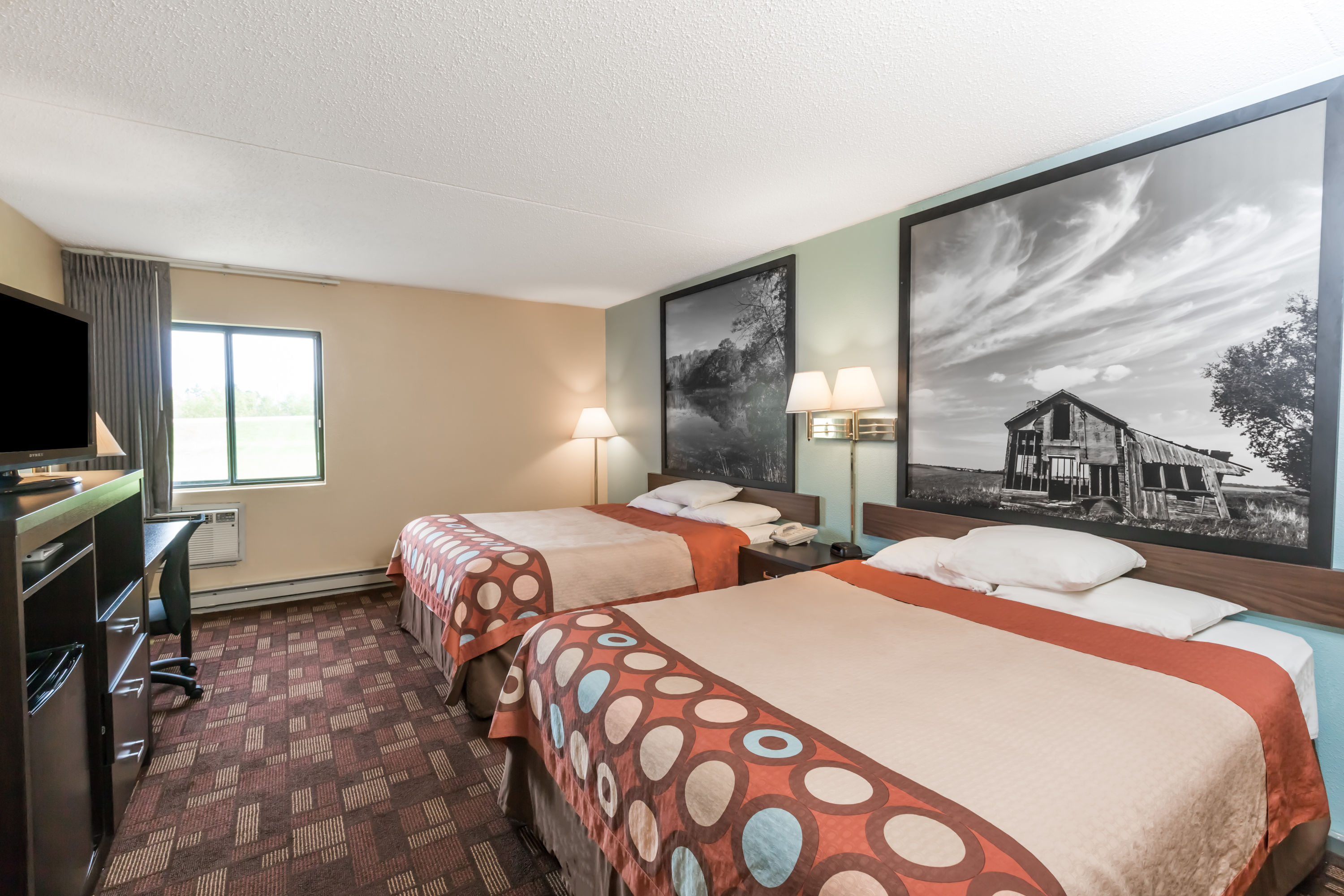Guest room at the Super 8 by Wyndham Luverne I90 in Luverne, Minnesota
