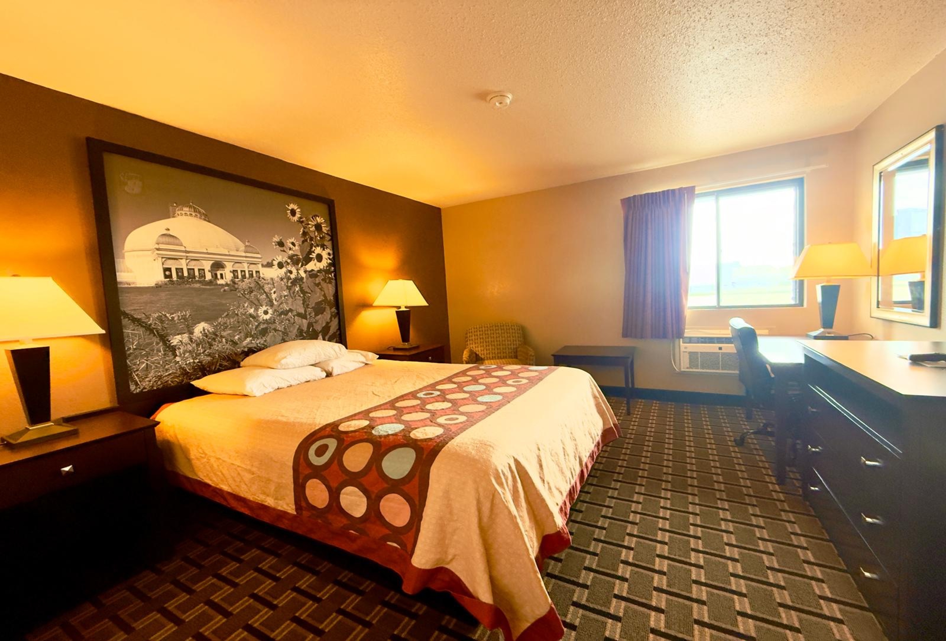 Guest room at the Super 8 by Wyndham Melrose in Melrose, Minnesota