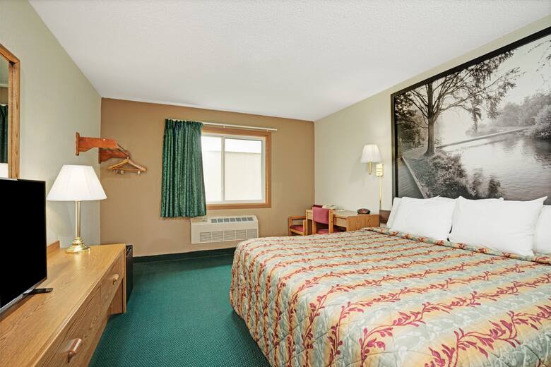 Guest room at the Super 8 Rogers Minnesota in Rogers, Minnesota