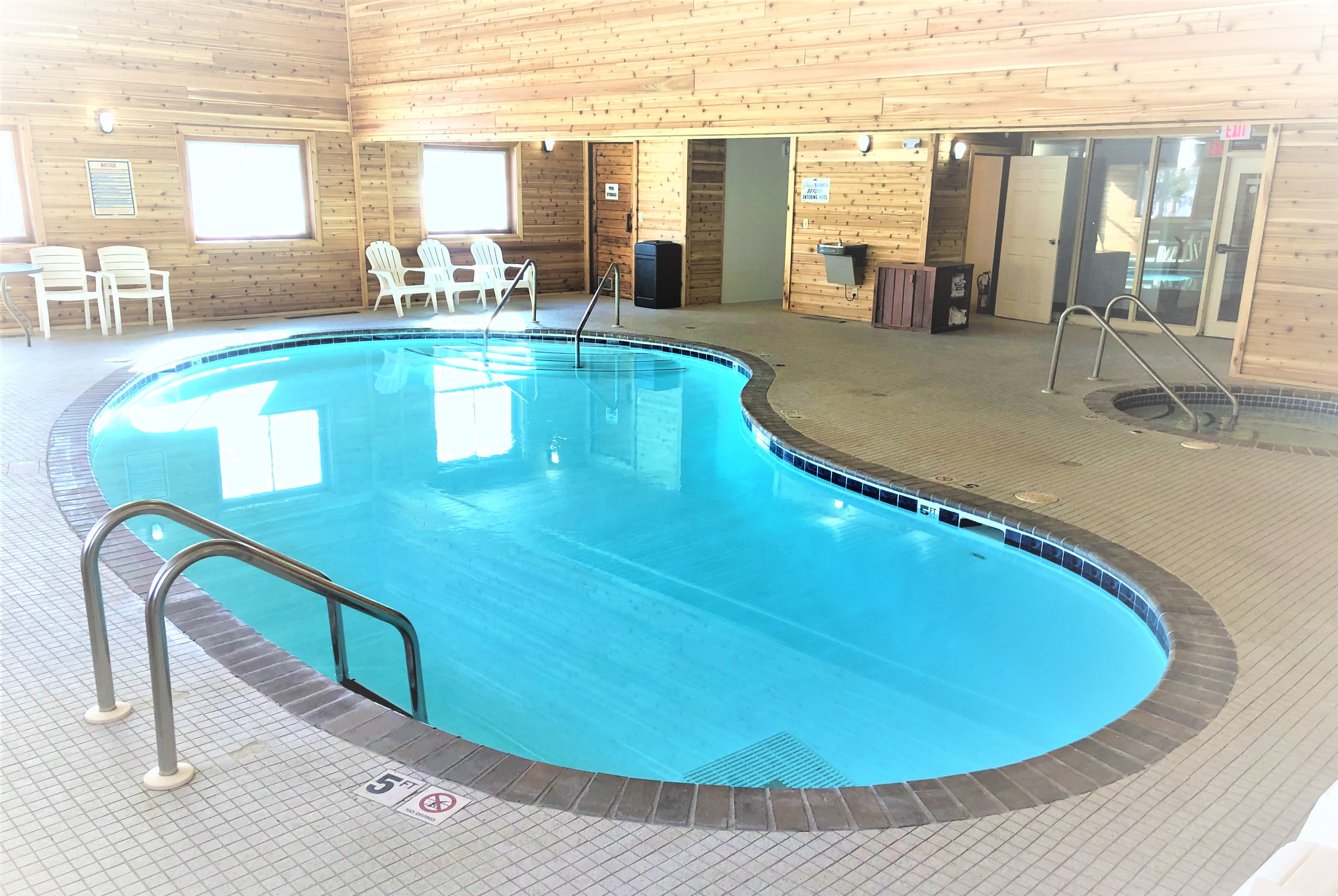 Indoor pool at the Super 8 by Wyndham Shakopee in Shakopee, Minnesota