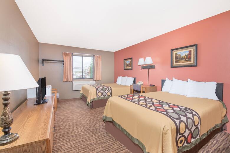 Guest room at the Super 8 Warroad in Warroad, Minnesota