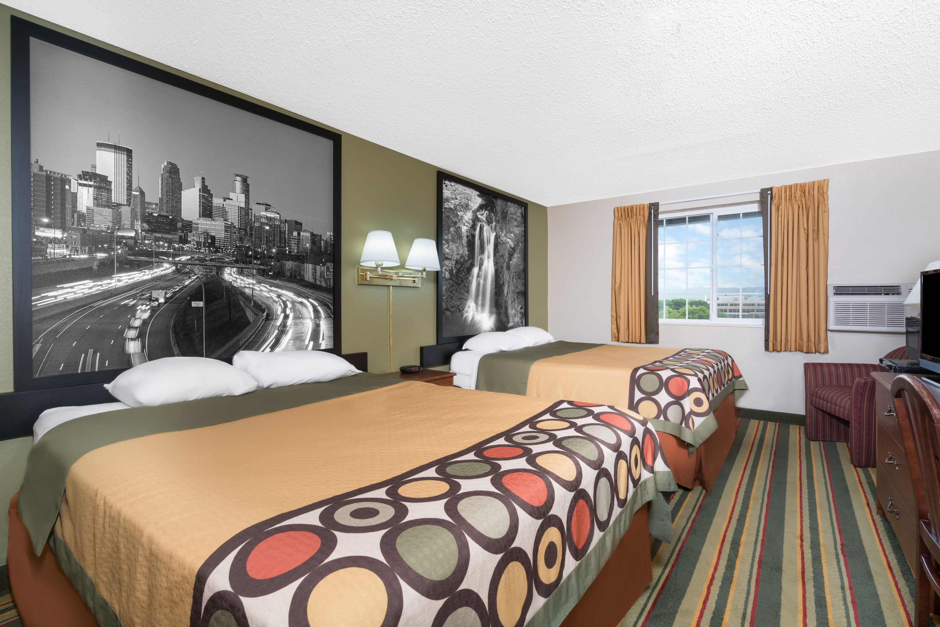 Guest room at the Super 8 by Wyndham Winona MN in Winona, Minnesota