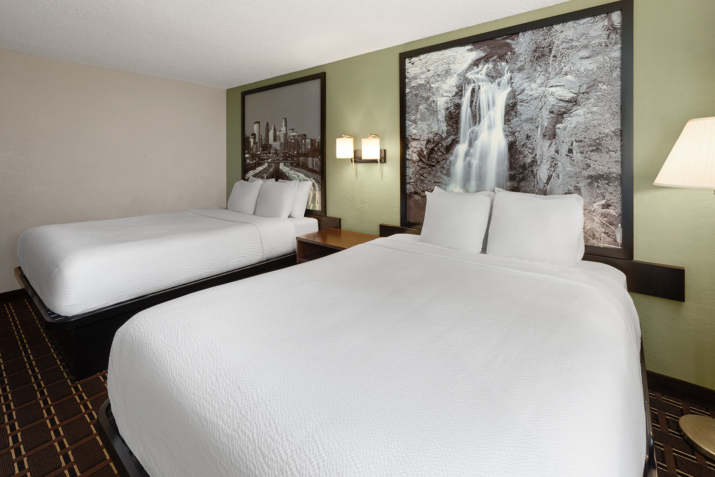 Guest room at the Super 8 by Wyndham Winona MN in Winona, Minnesota