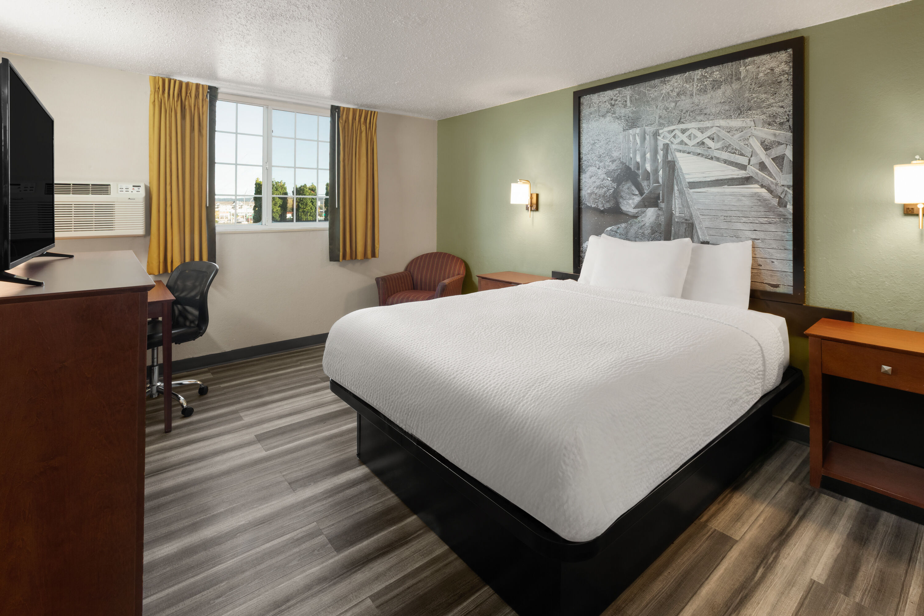 Guest room at the Super 8 by Wyndham Winona MN in Winona, Minnesota