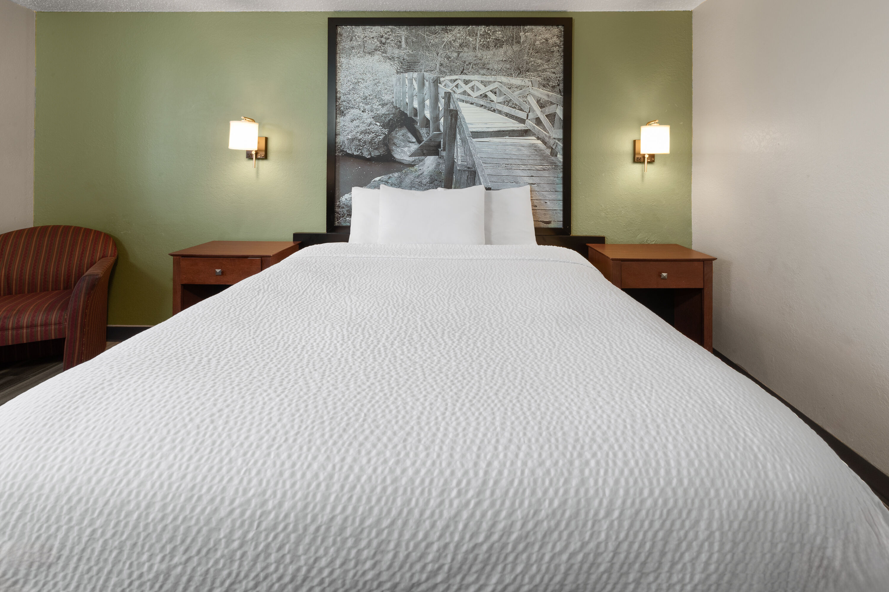 Guest room at the Super 8 by Wyndham Winona MN in Winona, Minnesota