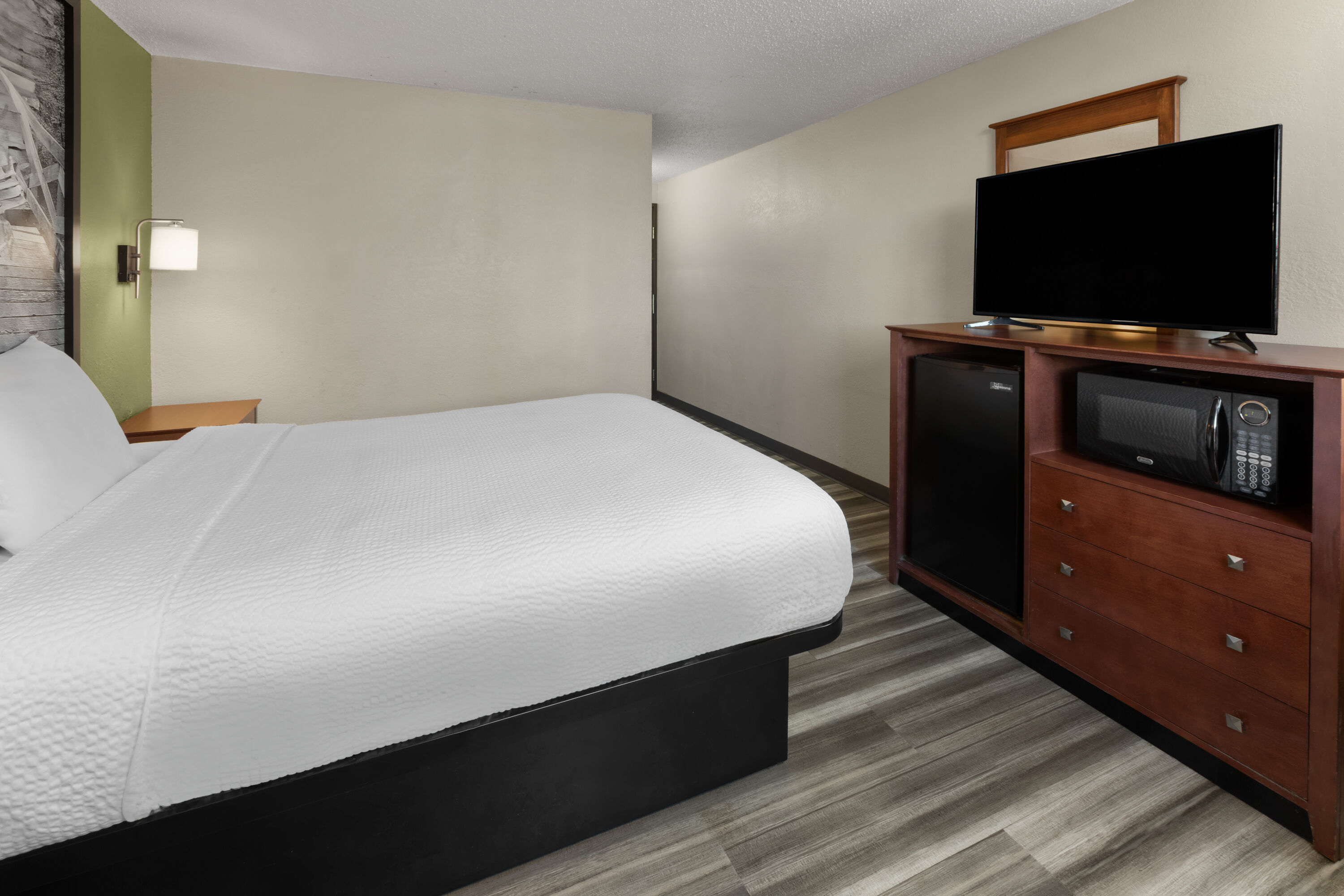 Guest room at the Super 8 by Wyndham Winona MN in Winona, Minnesota