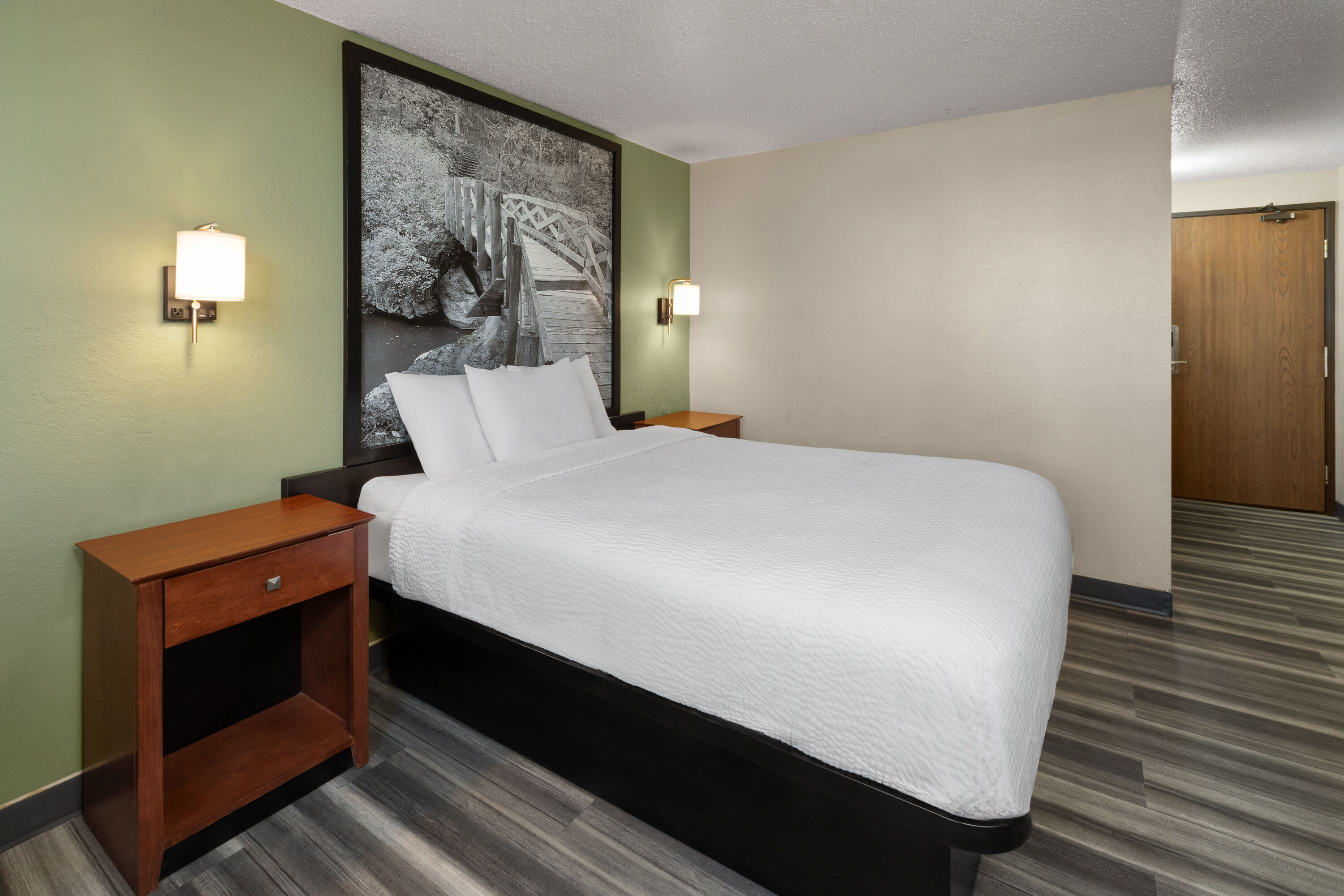 Guest room at the Super 8 by Wyndham Winona MN in Winona, Minnesota