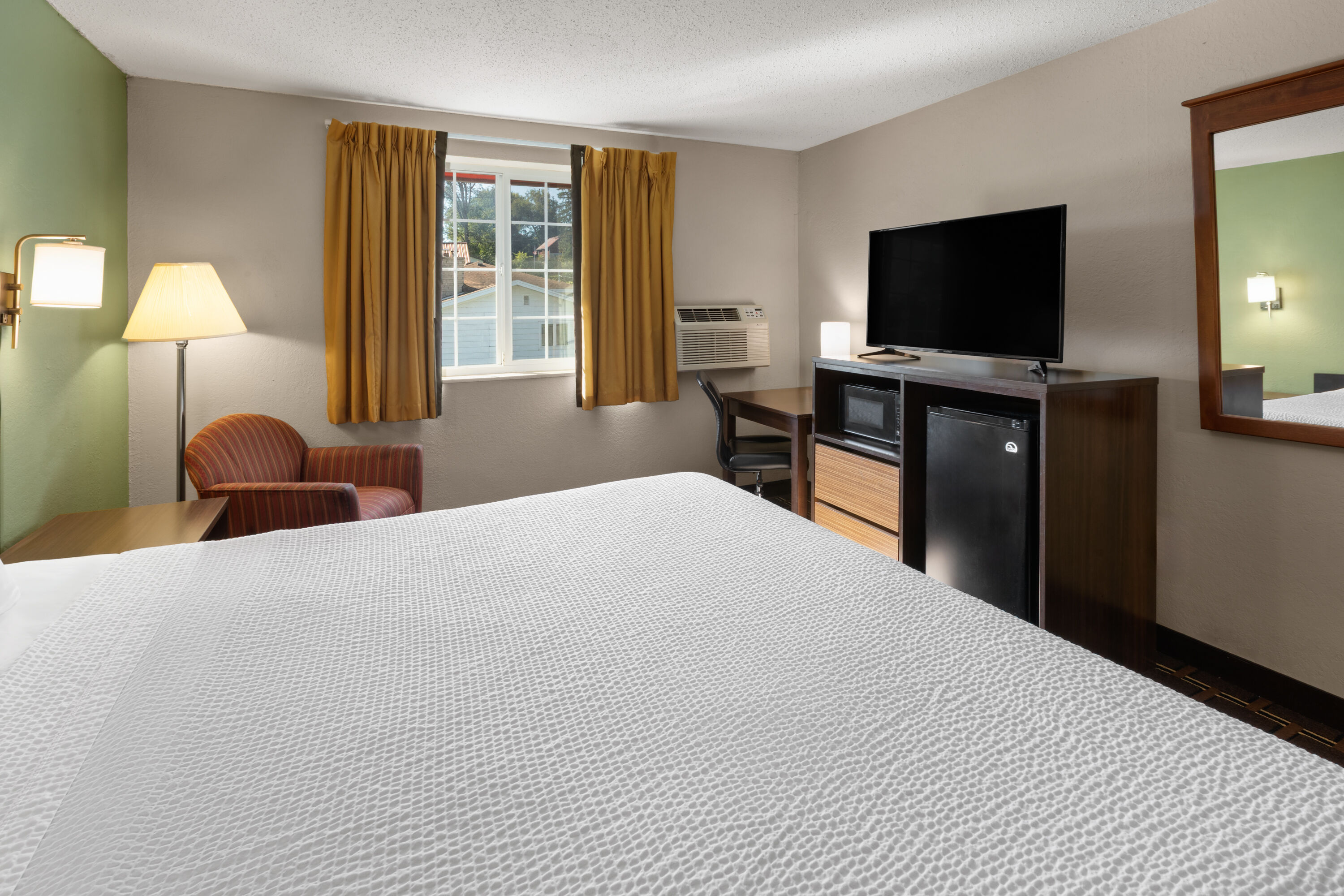 Guest room at the Super 8 by Wyndham Winona MN in Winona, Minnesota