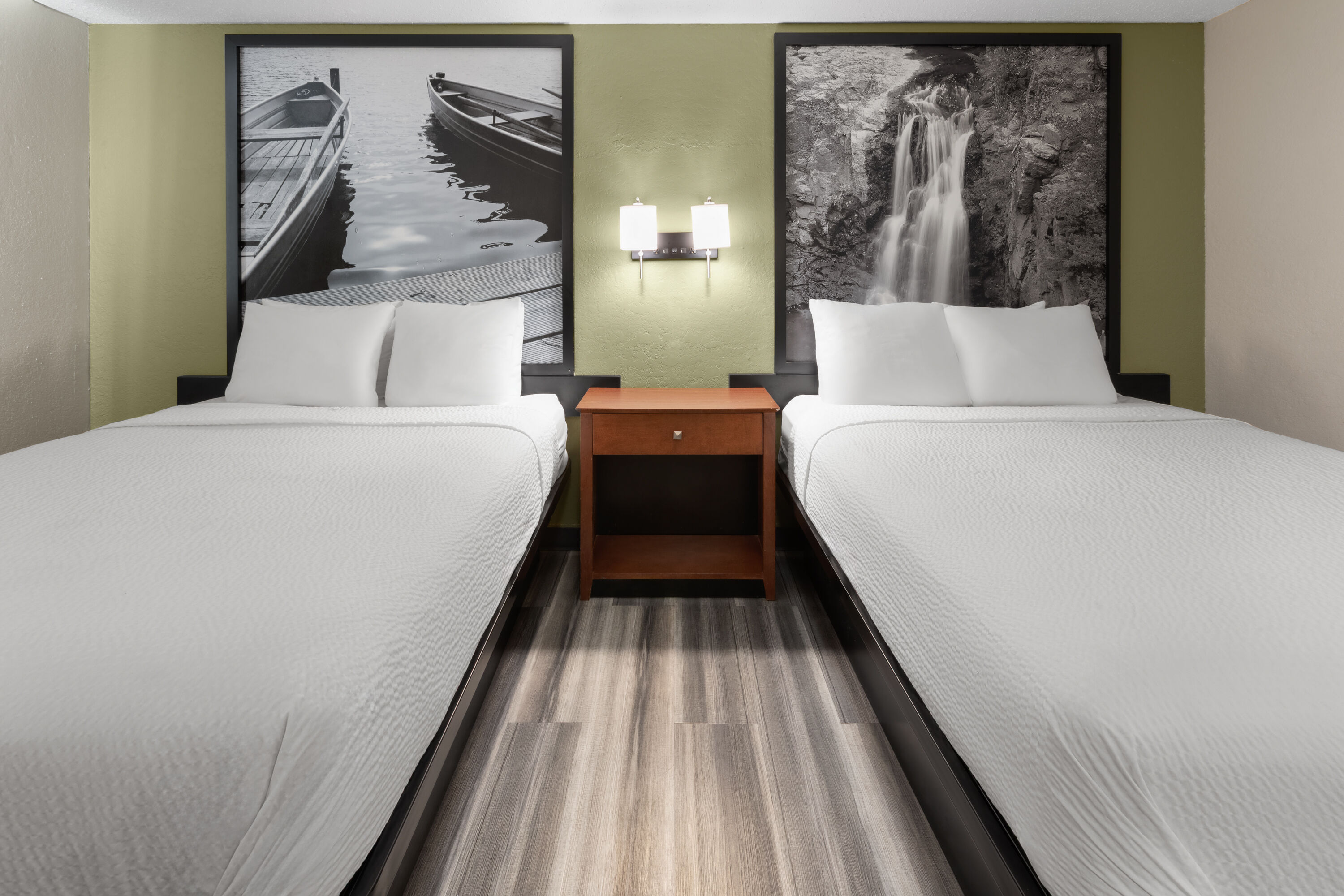 Guest room at the Super 8 by Wyndham Winona MN in Winona, Minnesota